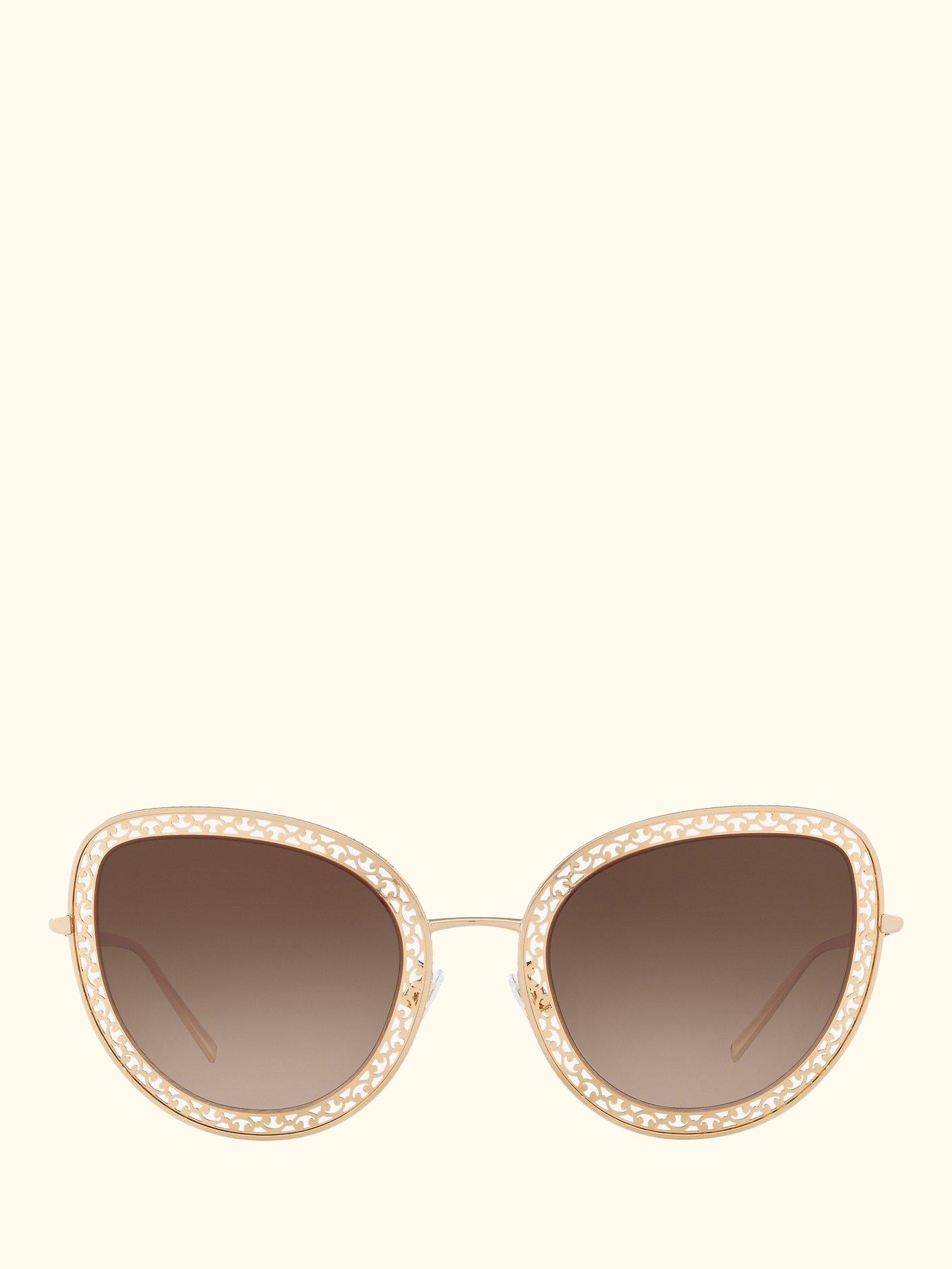DG2226 Women's Cat's Eye Sunglasses, Gold/Brown Gradient