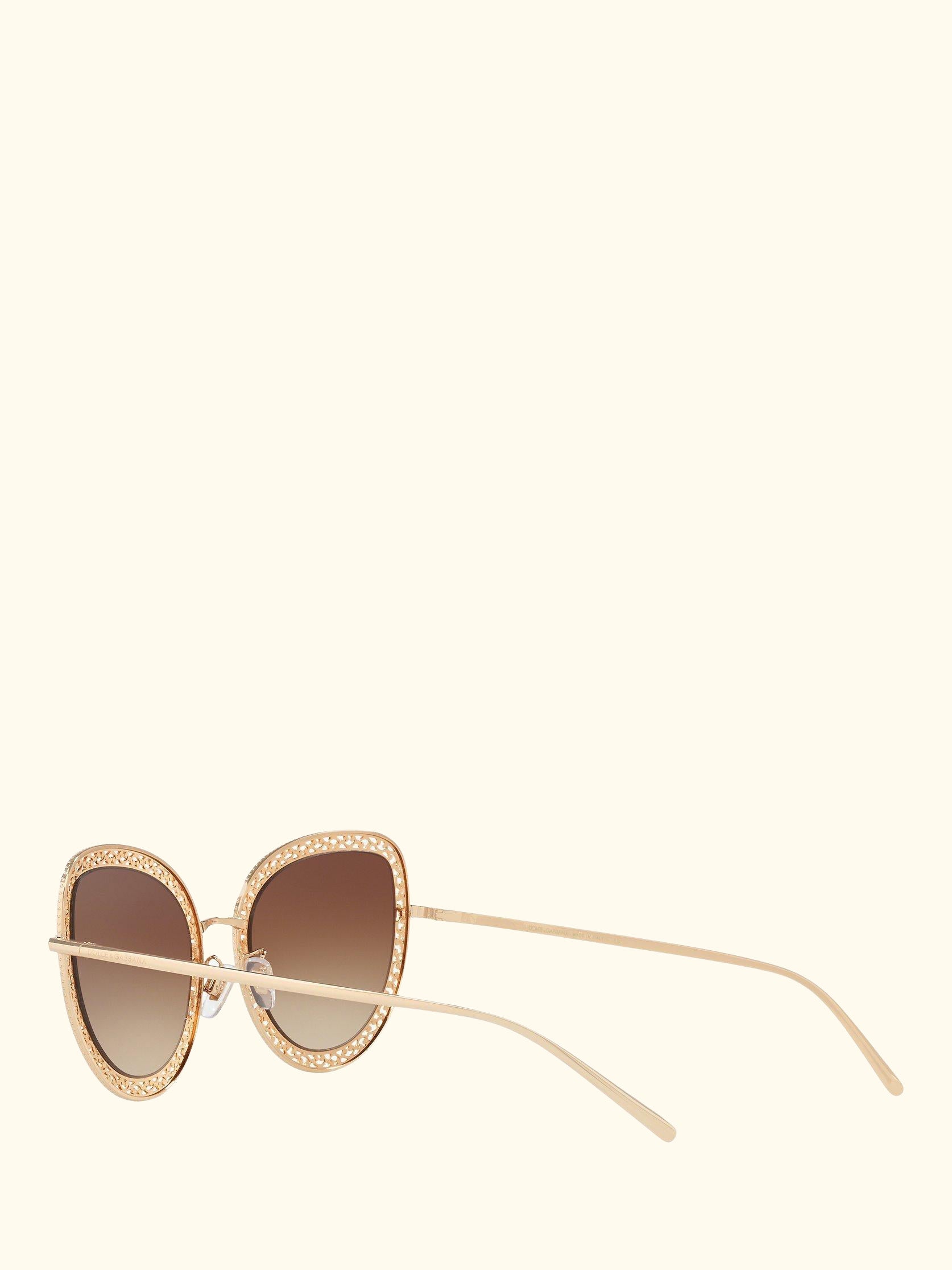 DG2226 Women's Cat's Eye Sunglasses, Gold/Brown Gradient