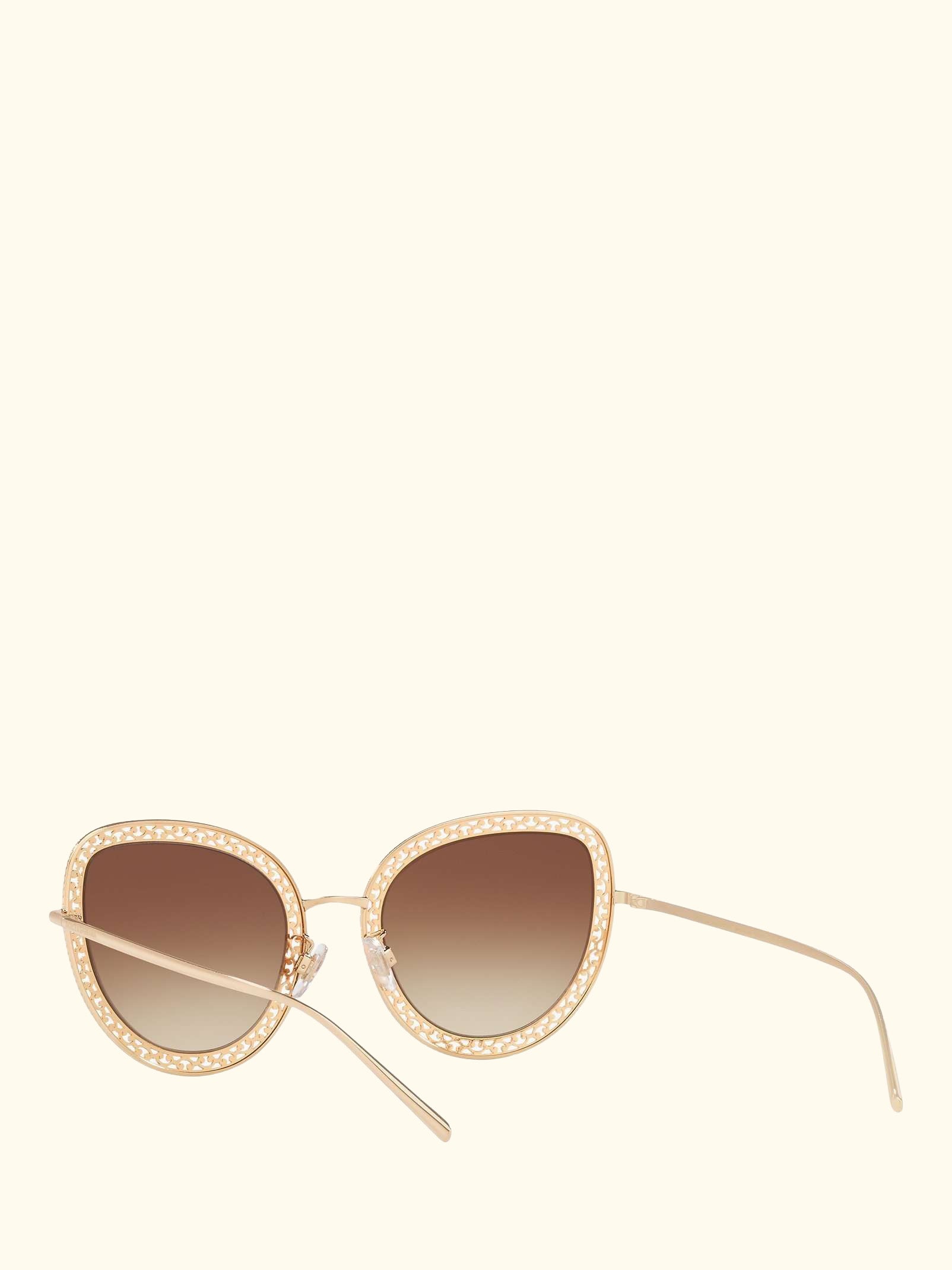 DG2226 Women's Cat's Eye Sunglasses, Gold/Brown Gradient