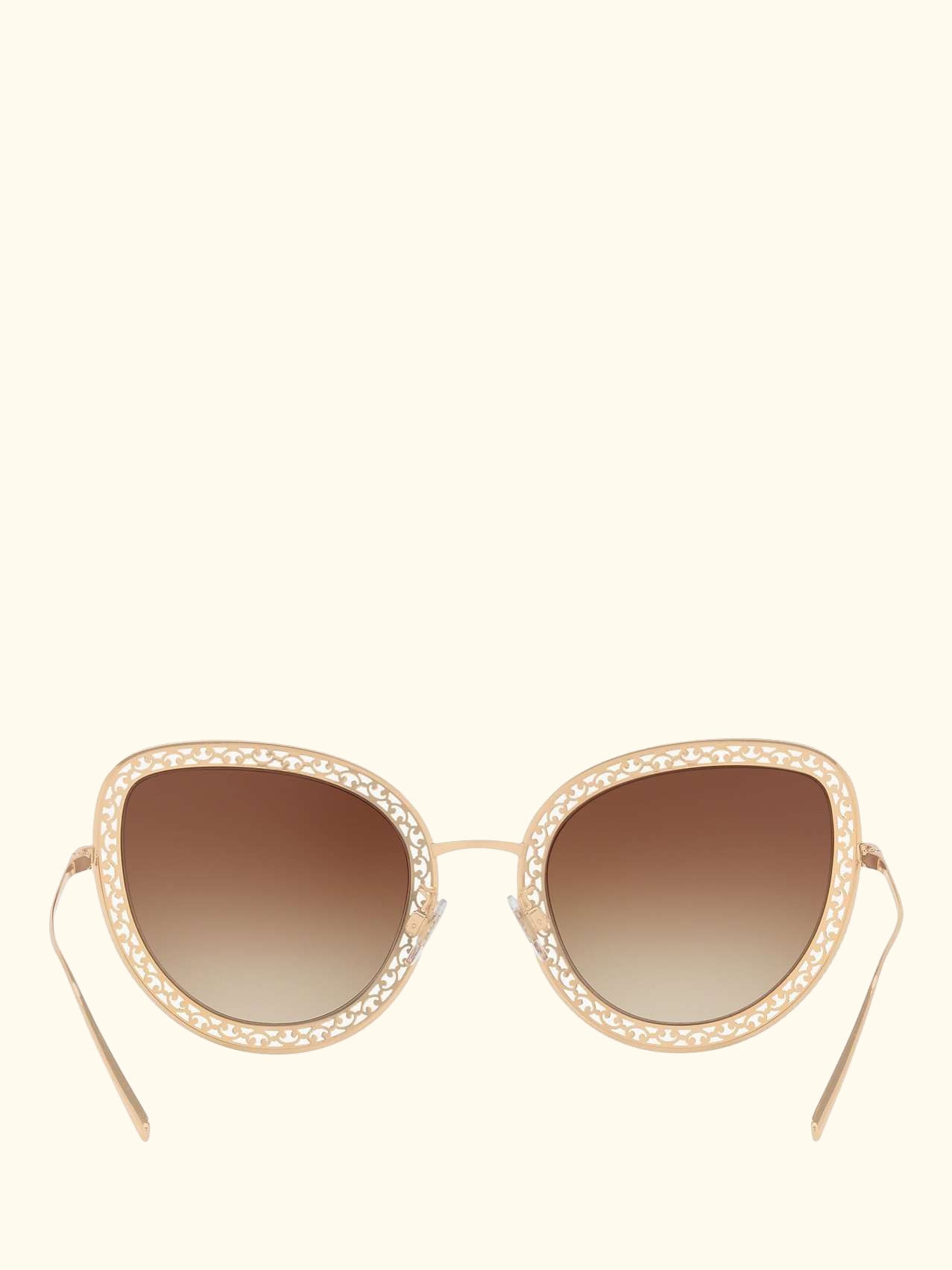 DG2226 Women's Cat's Eye Sunglasses, Gold/Brown Gradient