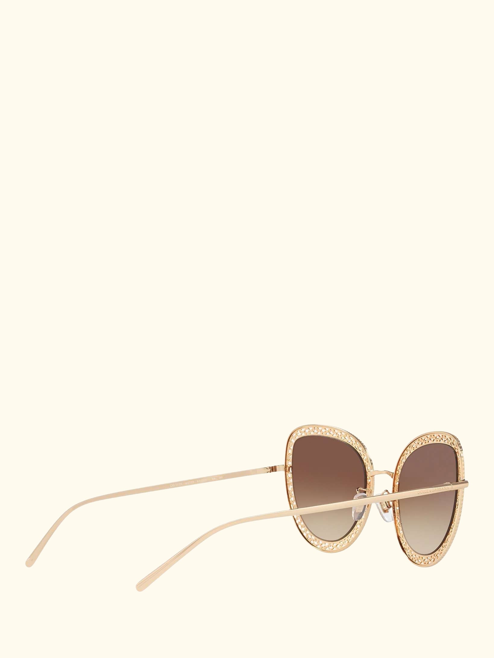 DG2226 Women's Cat's Eye Sunglasses, Gold/Brown Gradient