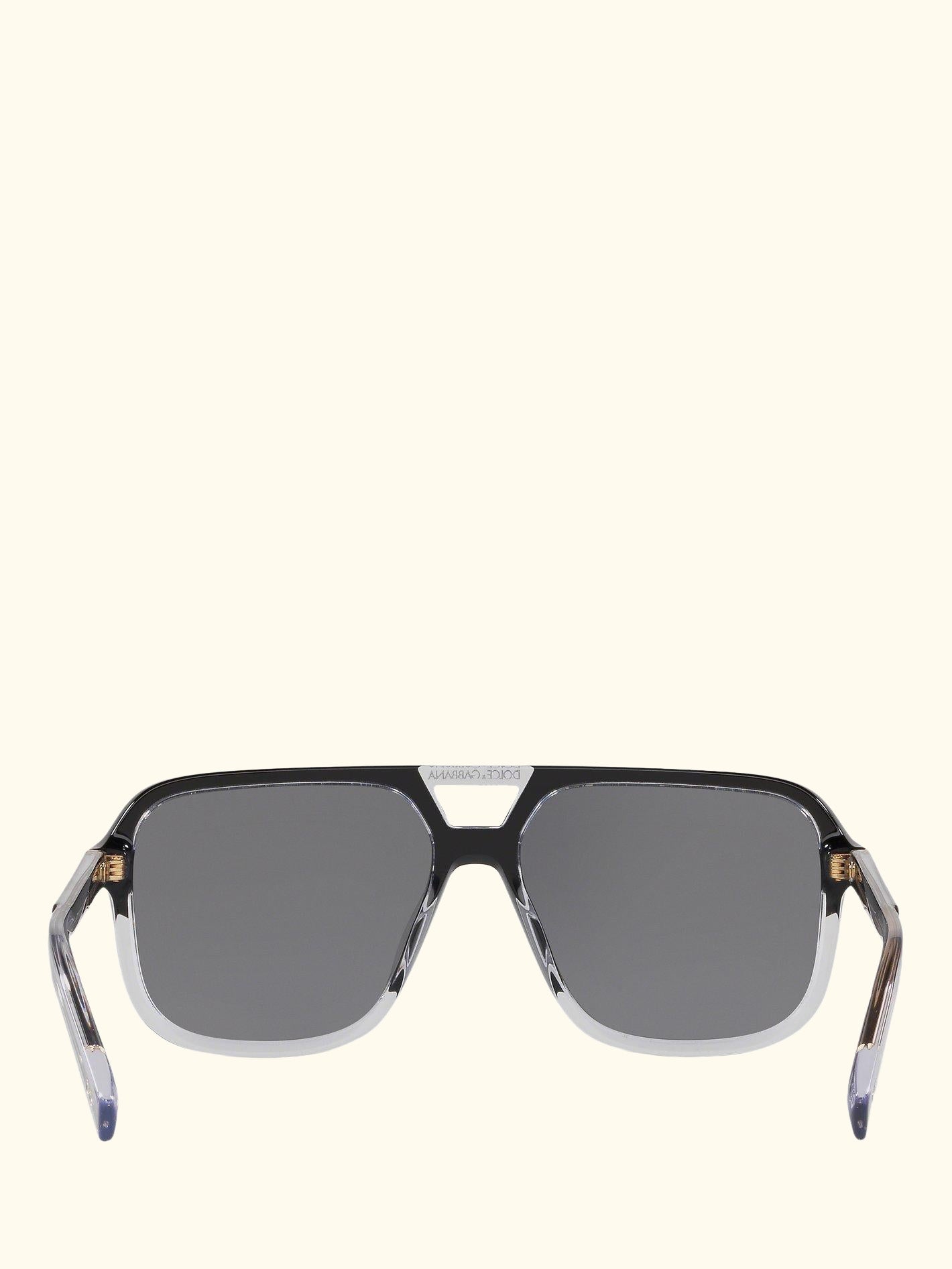 DG4354 Men's Polarised Square Sunglasses, Black Clear/Grey