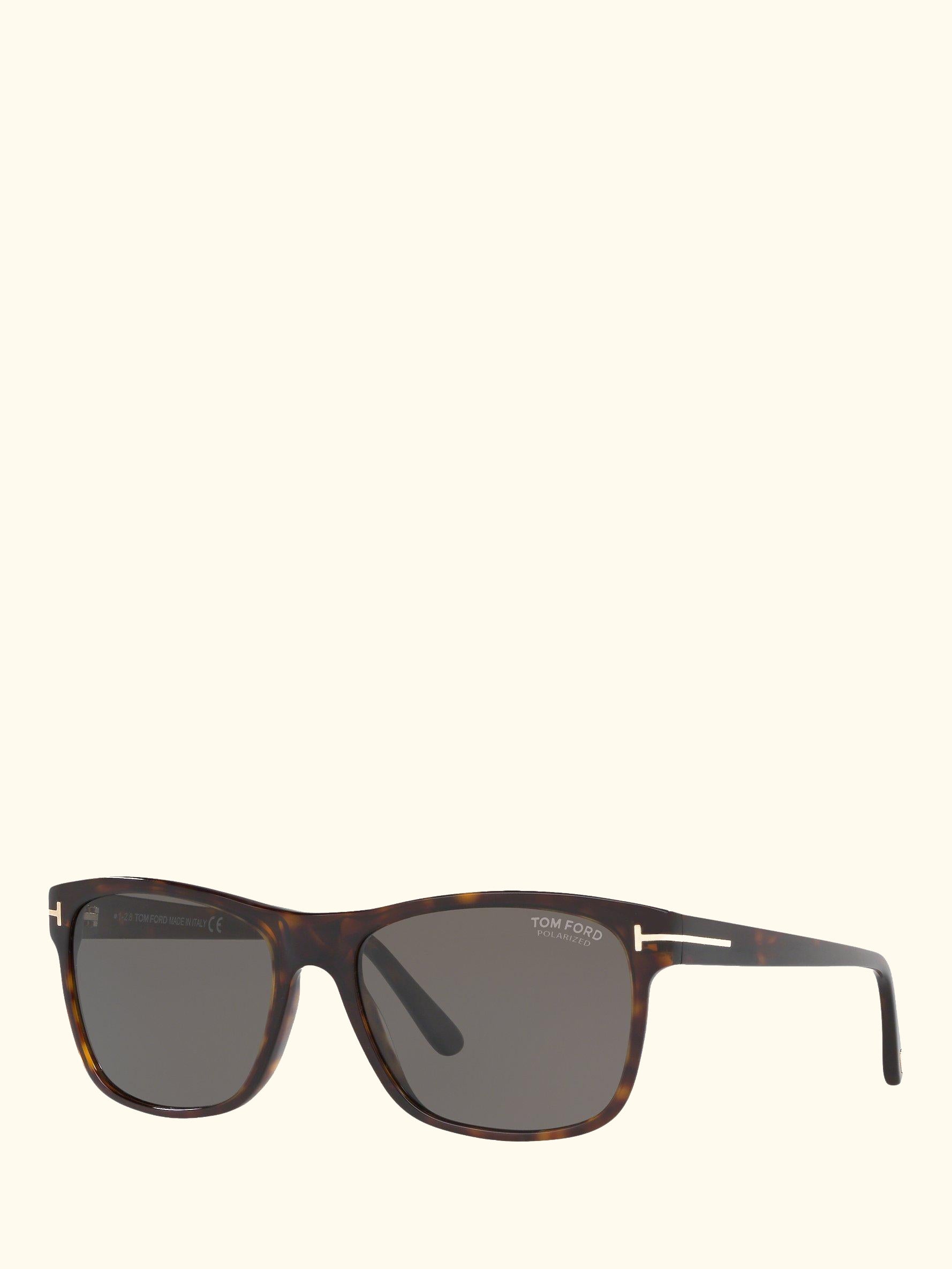 FT0698 Men's Giulio Polarised Square Sunglasses, Tortoise/Grey