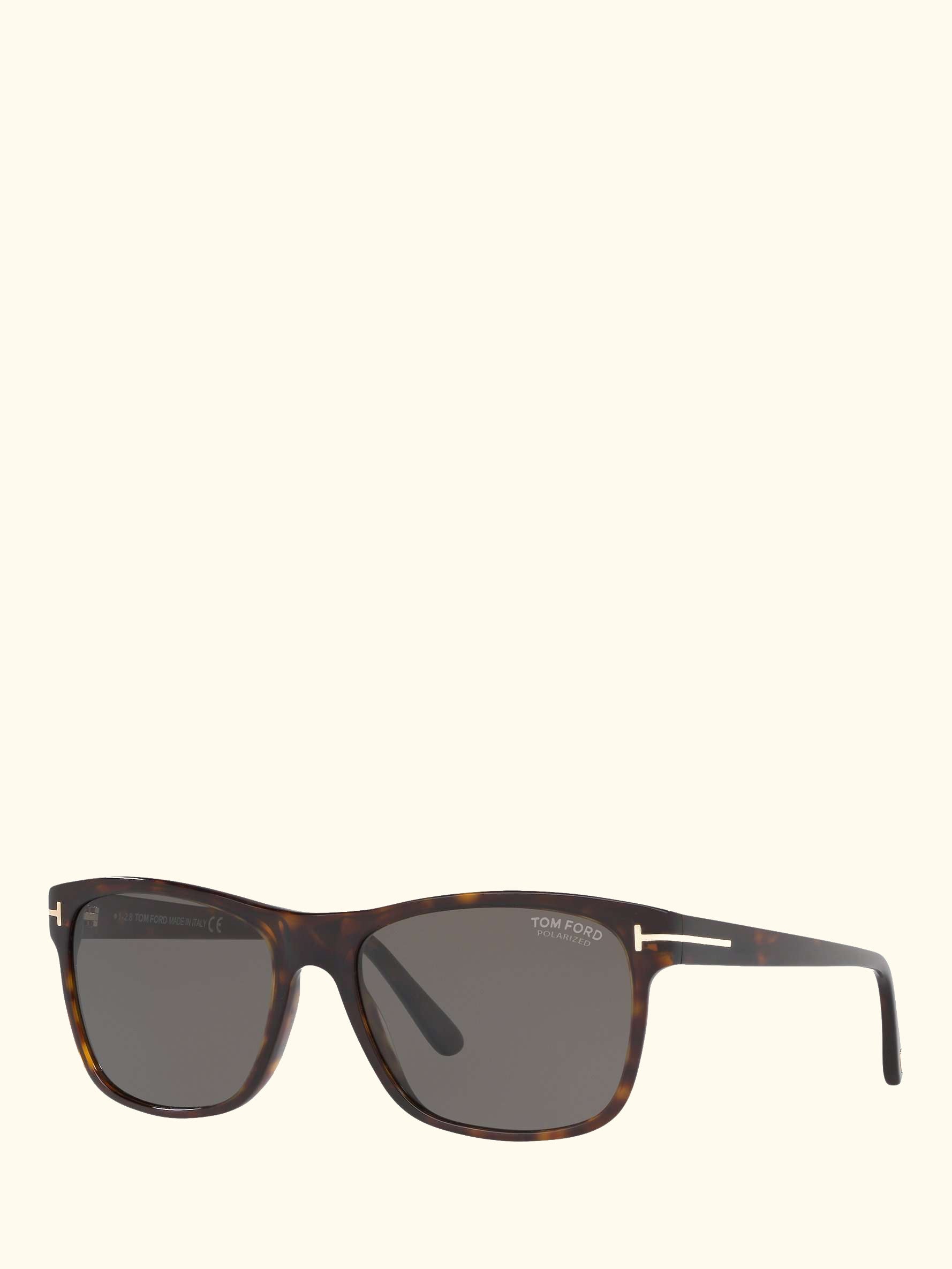 FT0698 Men's Giulio Polarised Square Sunglasses, Tortoise/Grey
