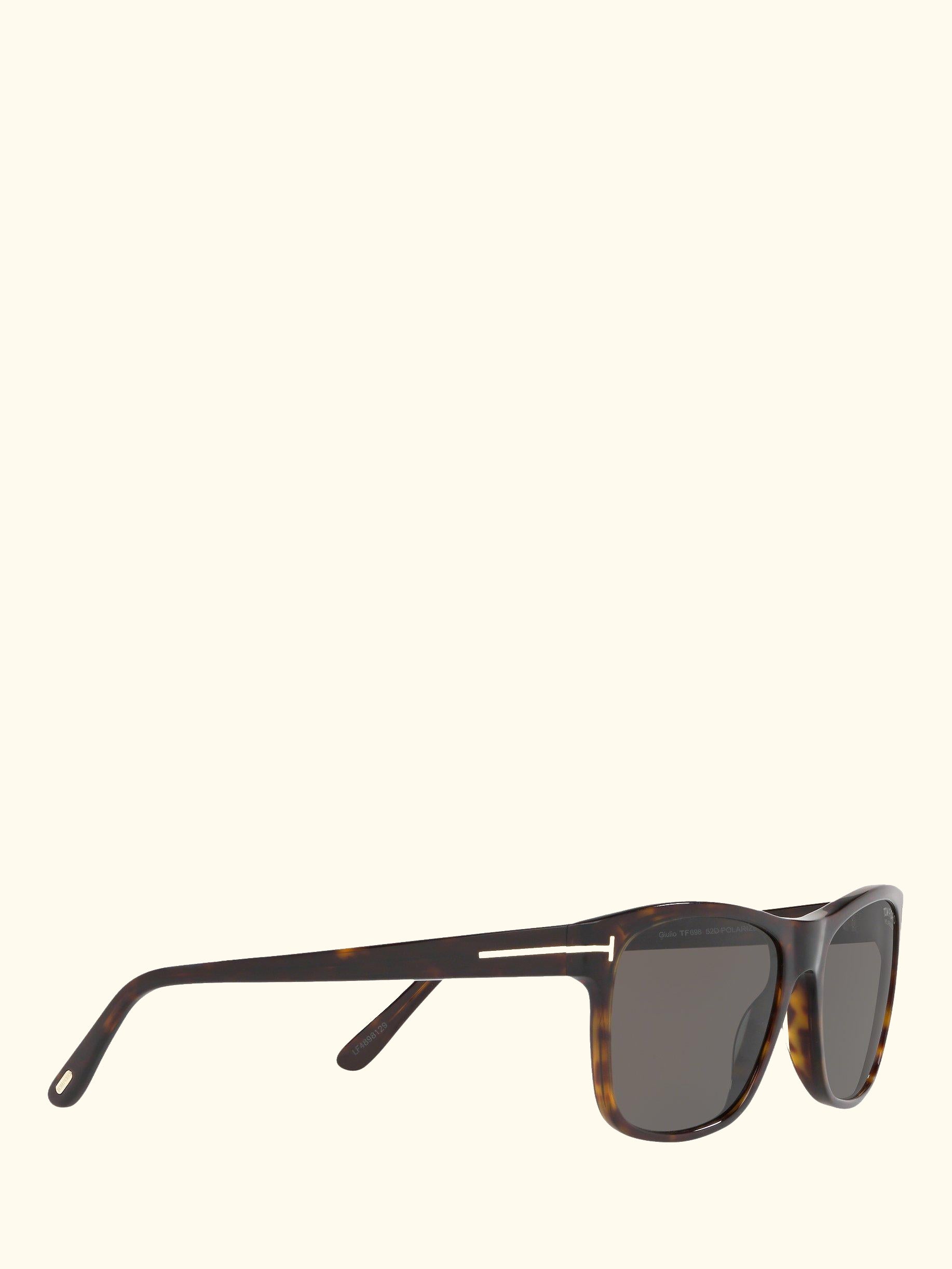 FT0698 Men's Giulio Polarised Square Sunglasses, Tortoise/Grey