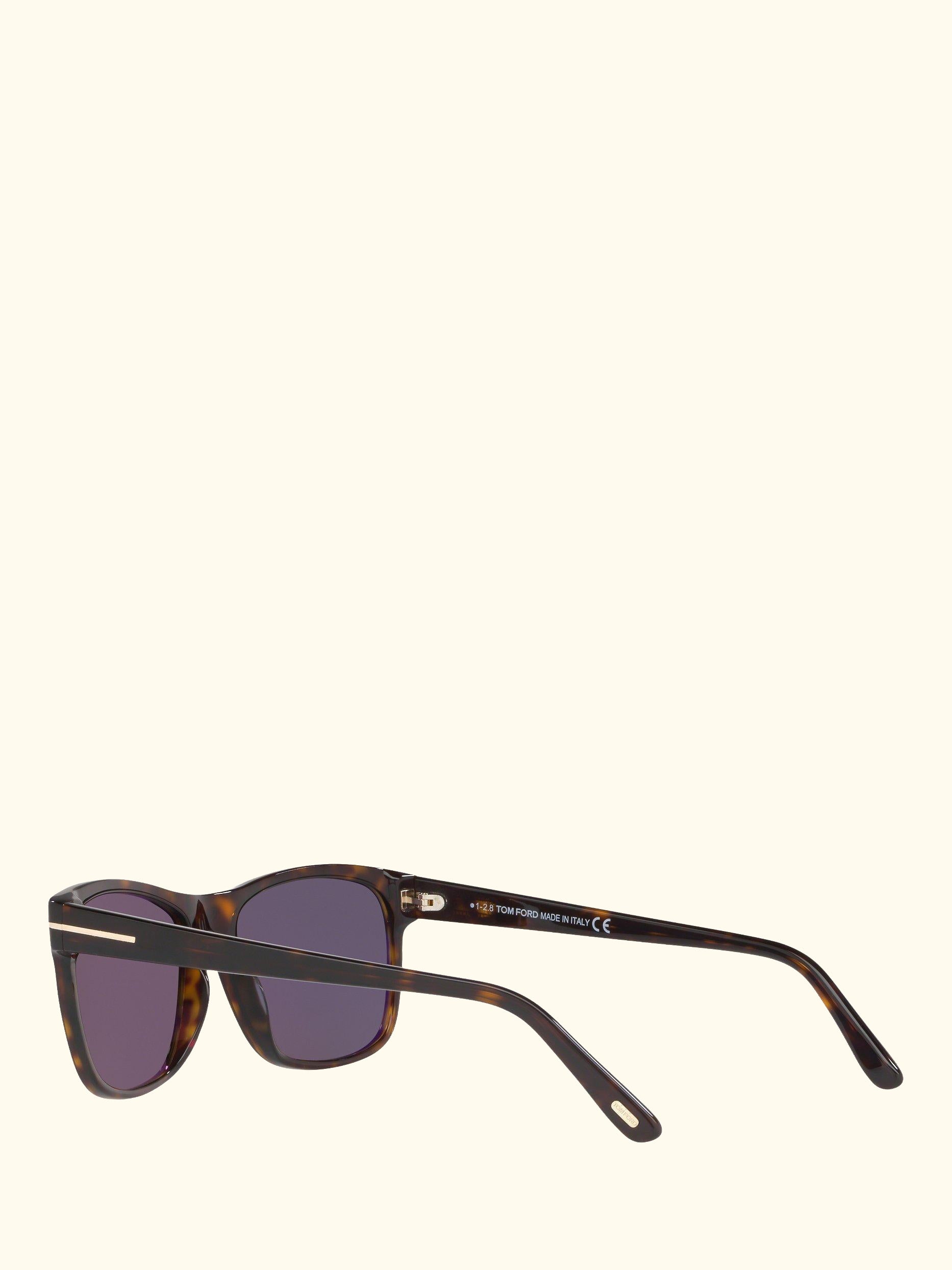 FT0698 Men's Giulio Polarised Square Sunglasses, Tortoise/Grey