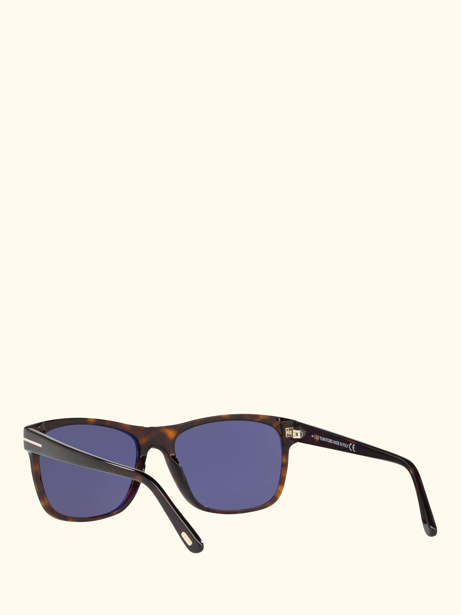 FT0698 Men's Giulio Polarised Square Sunglasses, Tortoise/Grey