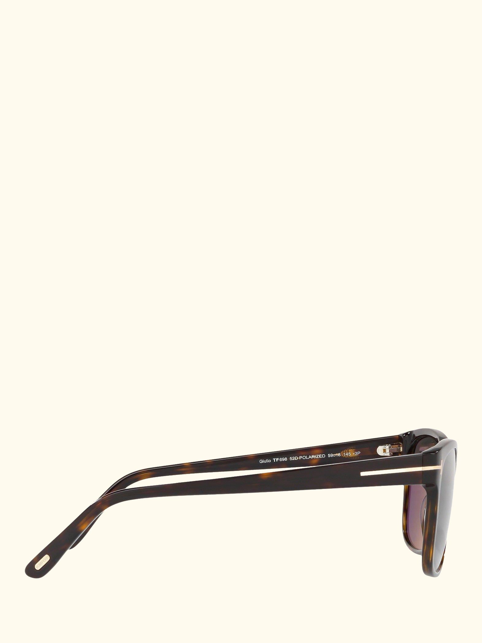 FT0698 Men's Giulio Polarised Square Sunglasses, Tortoise/Grey