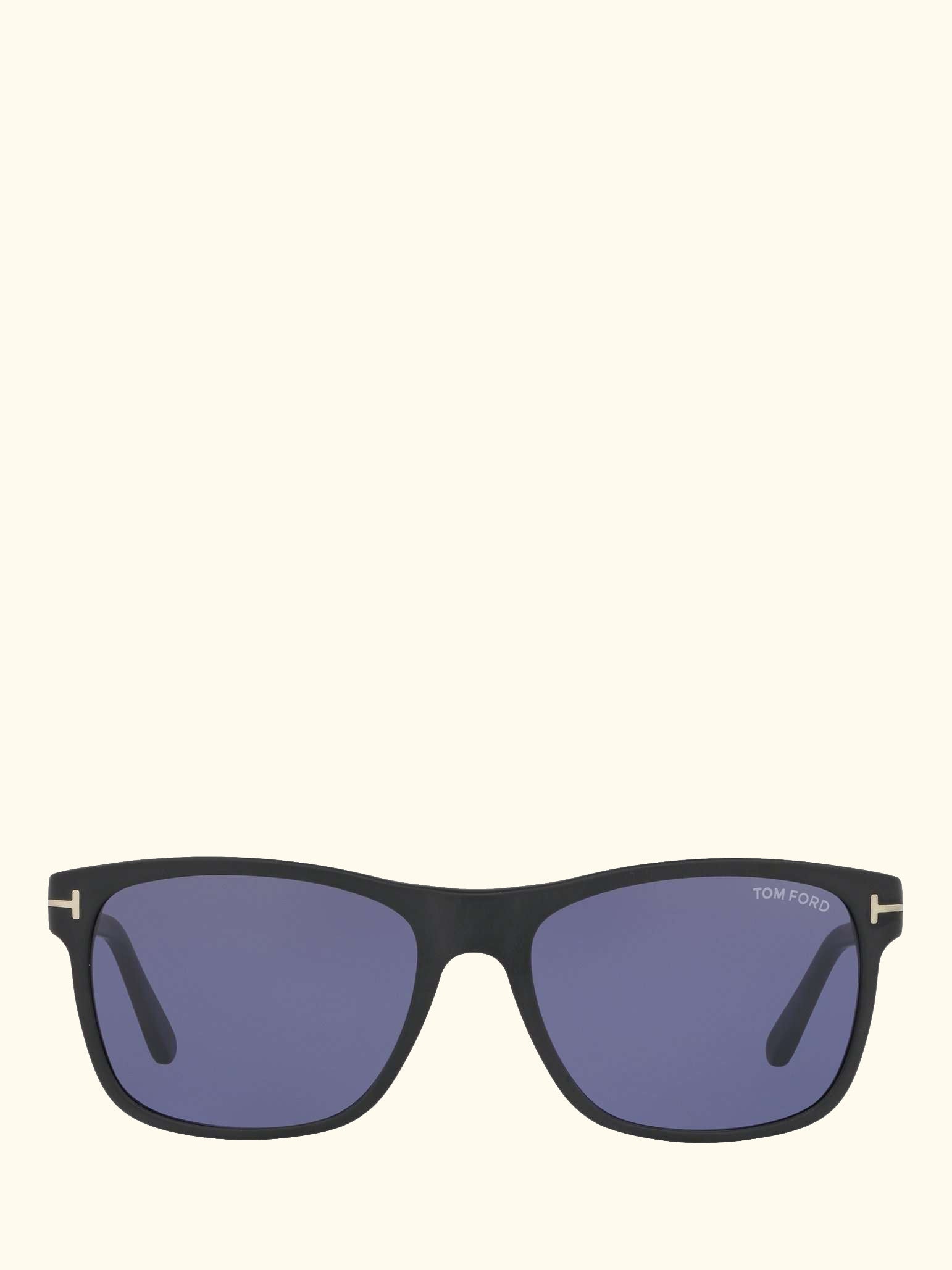 FT0698 Men's Giulio Polarised Square Sunglasses, Matte Black/Blue