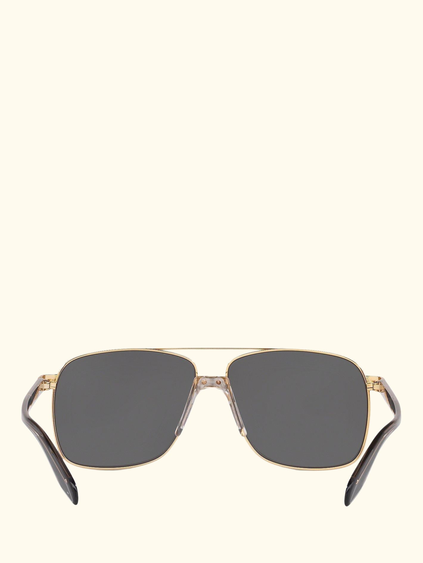 VE2174 Men's Polarised Square Sunglasses, Gold/Mirror Grey