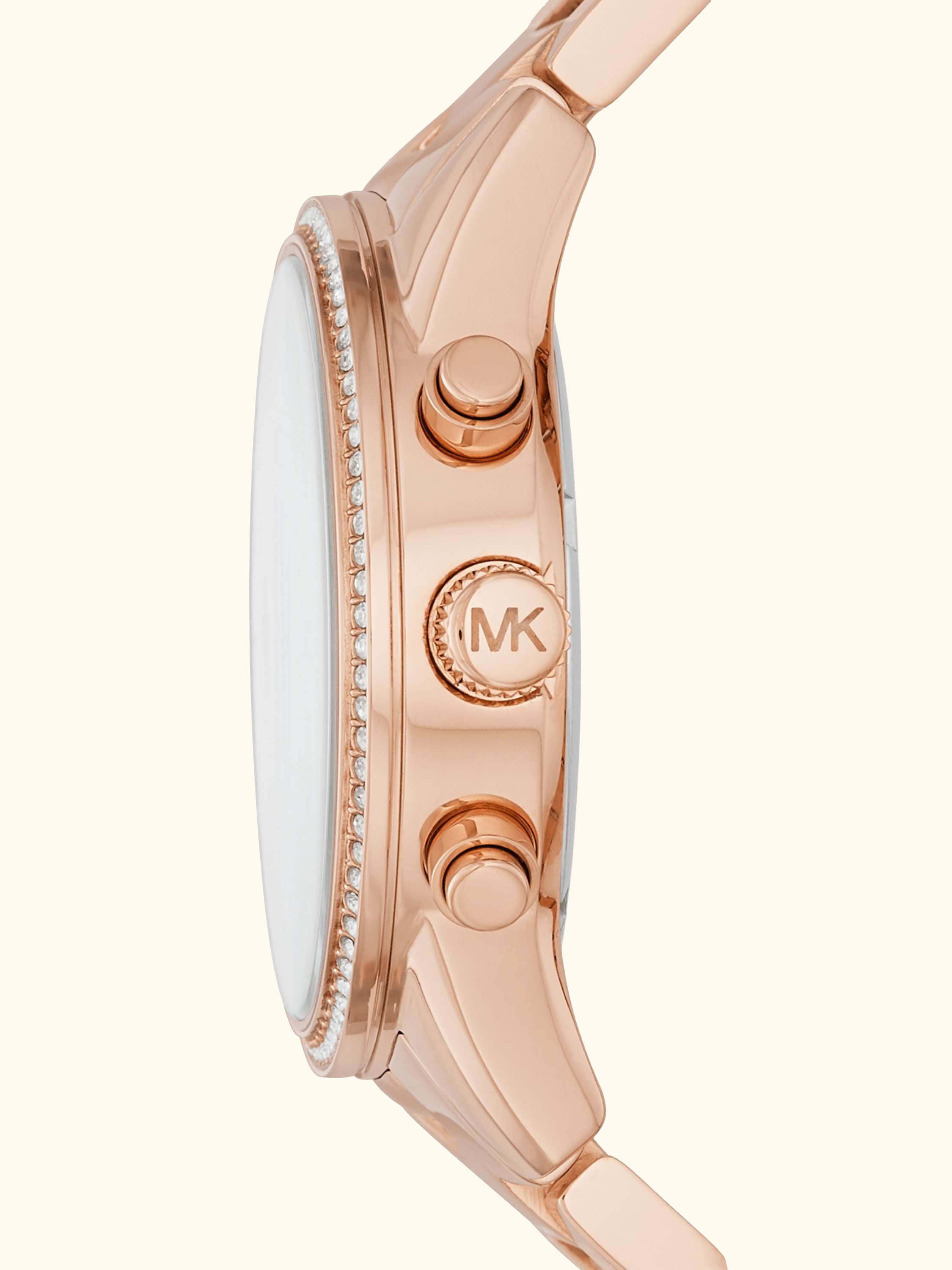 Women's Bryant Crystal Date Chronograph Bracelet Strap Watch, Rose Gold MK6357