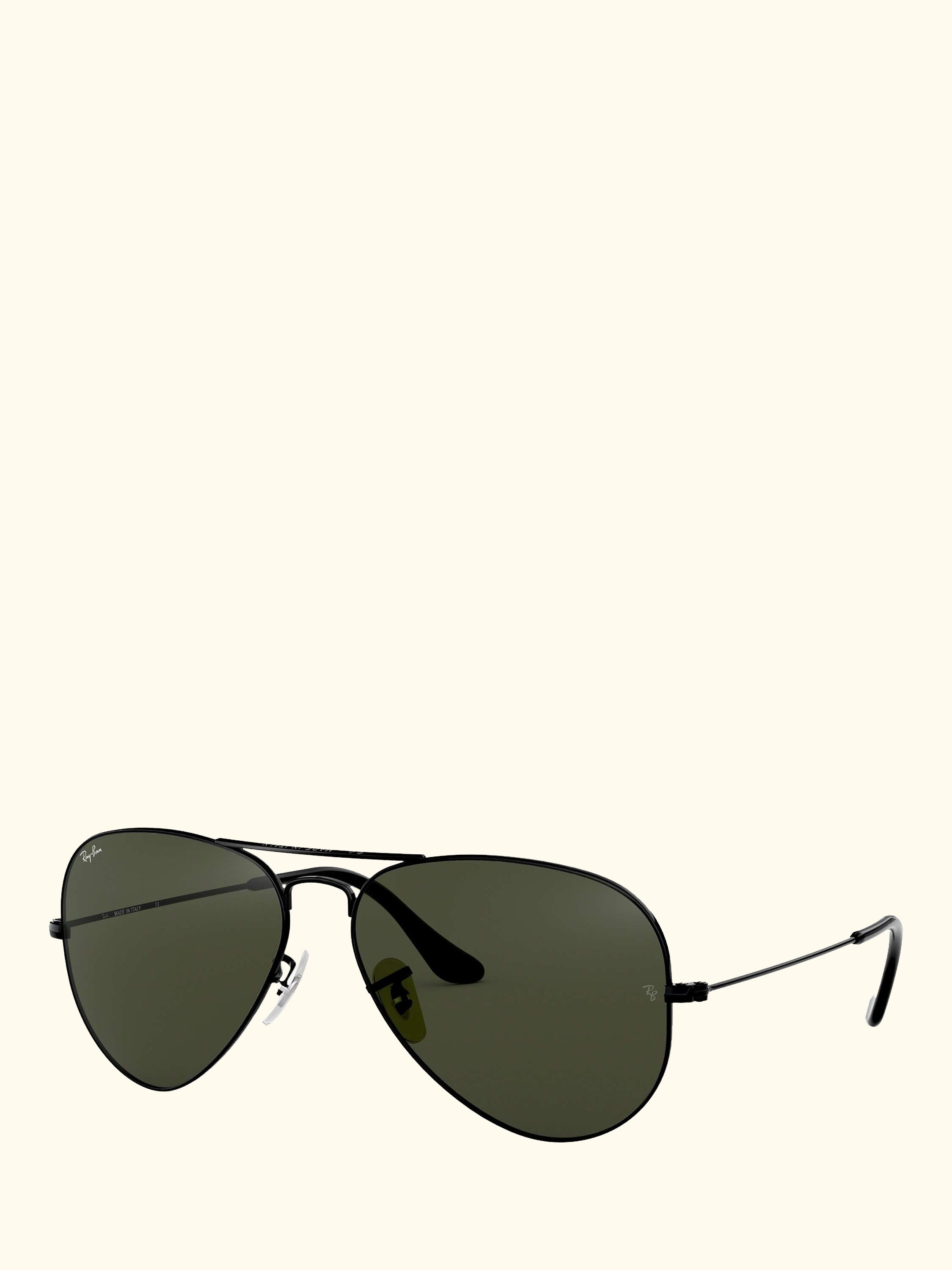 RB3025 Unisex Aviator Sunglasses, Black