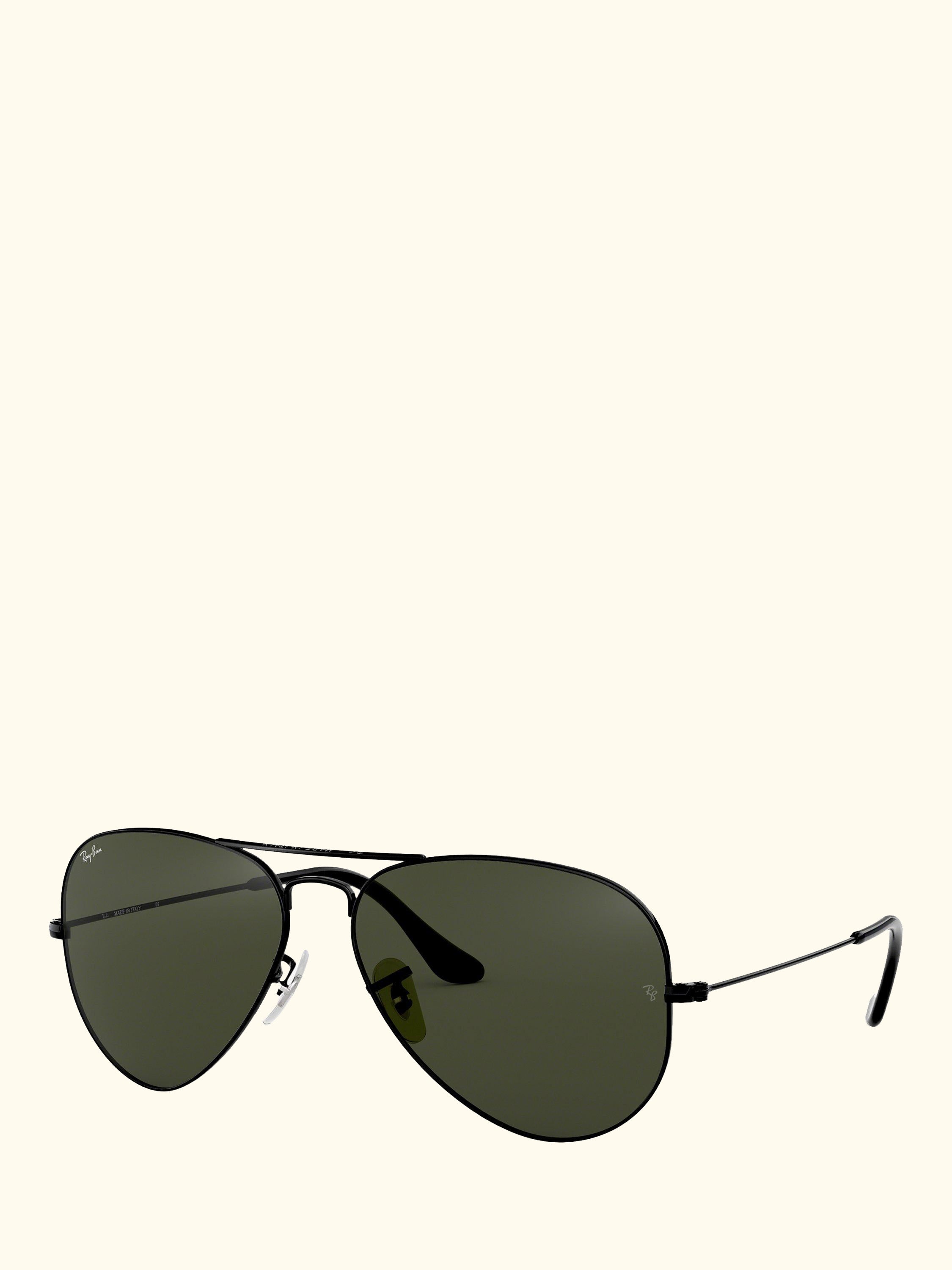 RB3025 Unisex Aviator Sunglasses, Black