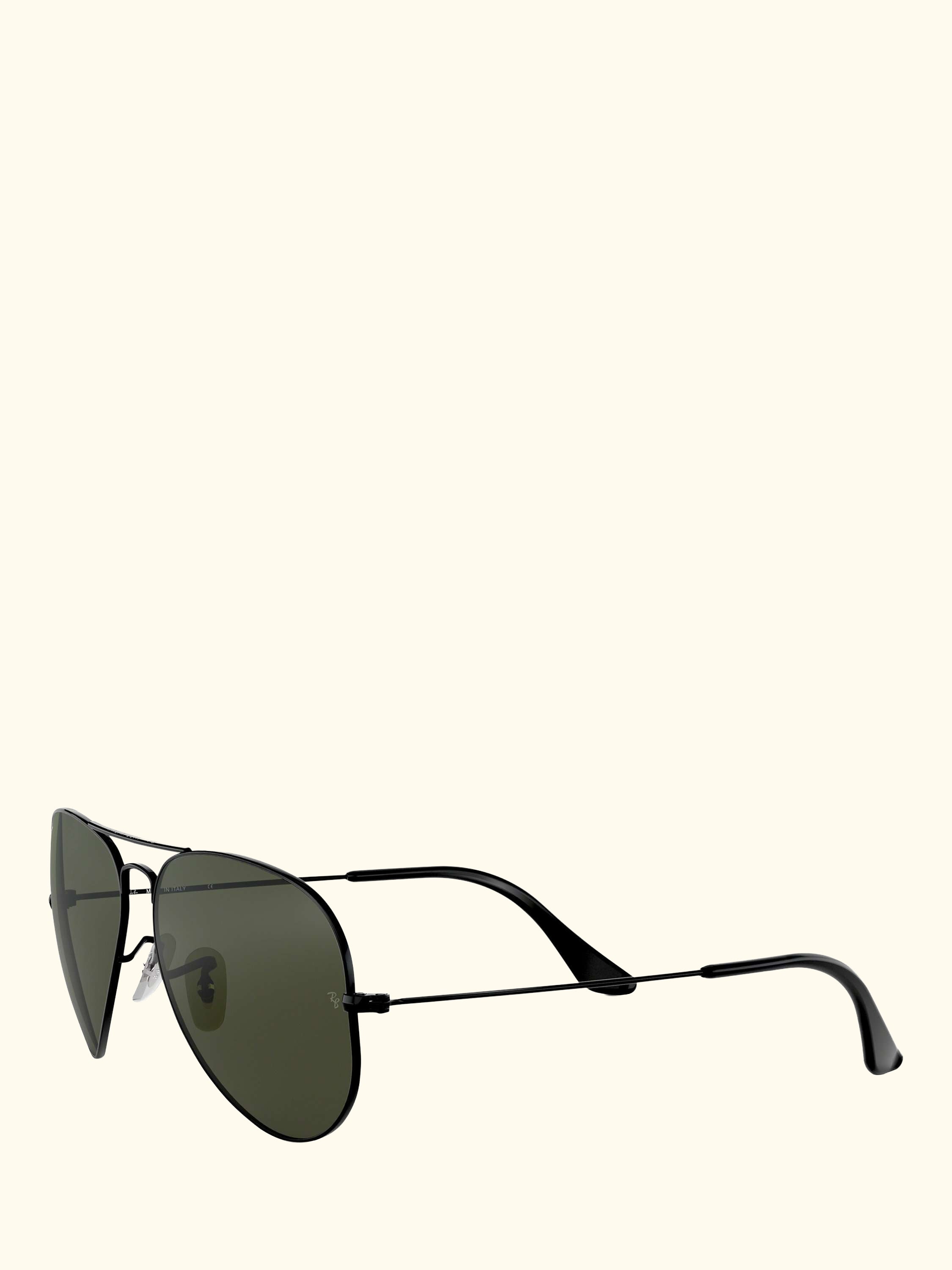 RB3025 Unisex Aviator Sunglasses, Black