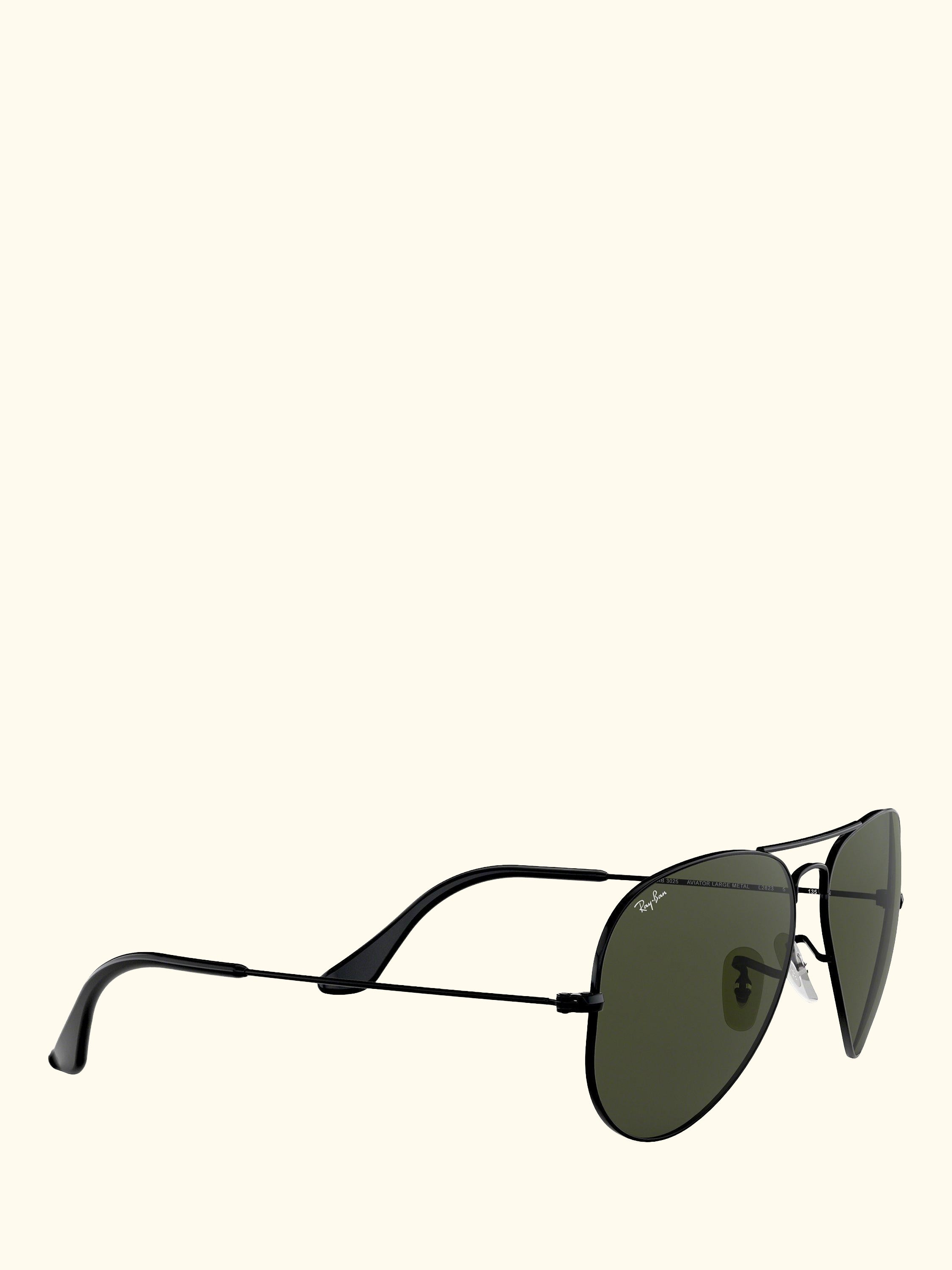 RB3025 Unisex Aviator Sunglasses, Black