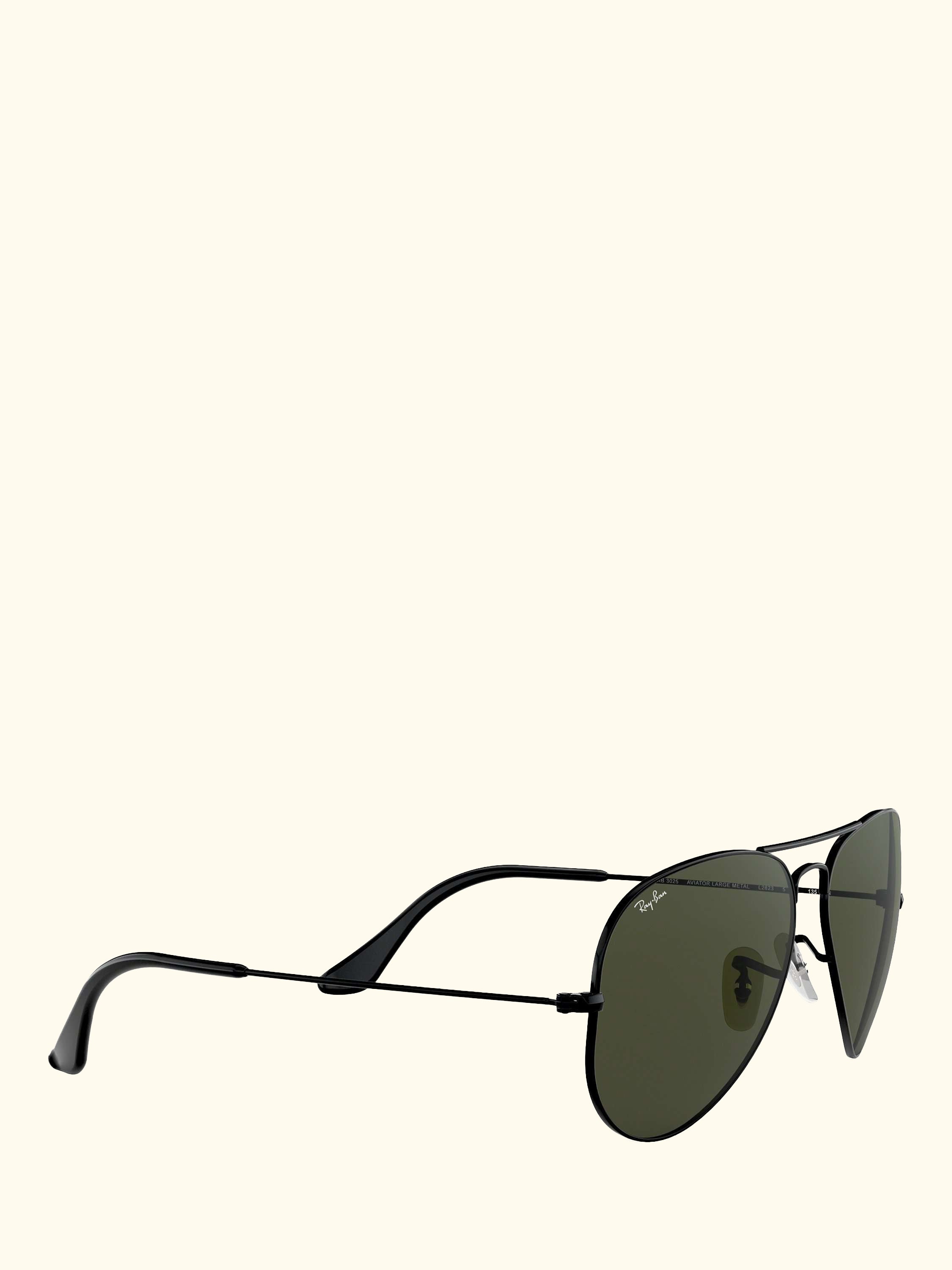 RB3025 Unisex Aviator Sunglasses, Black