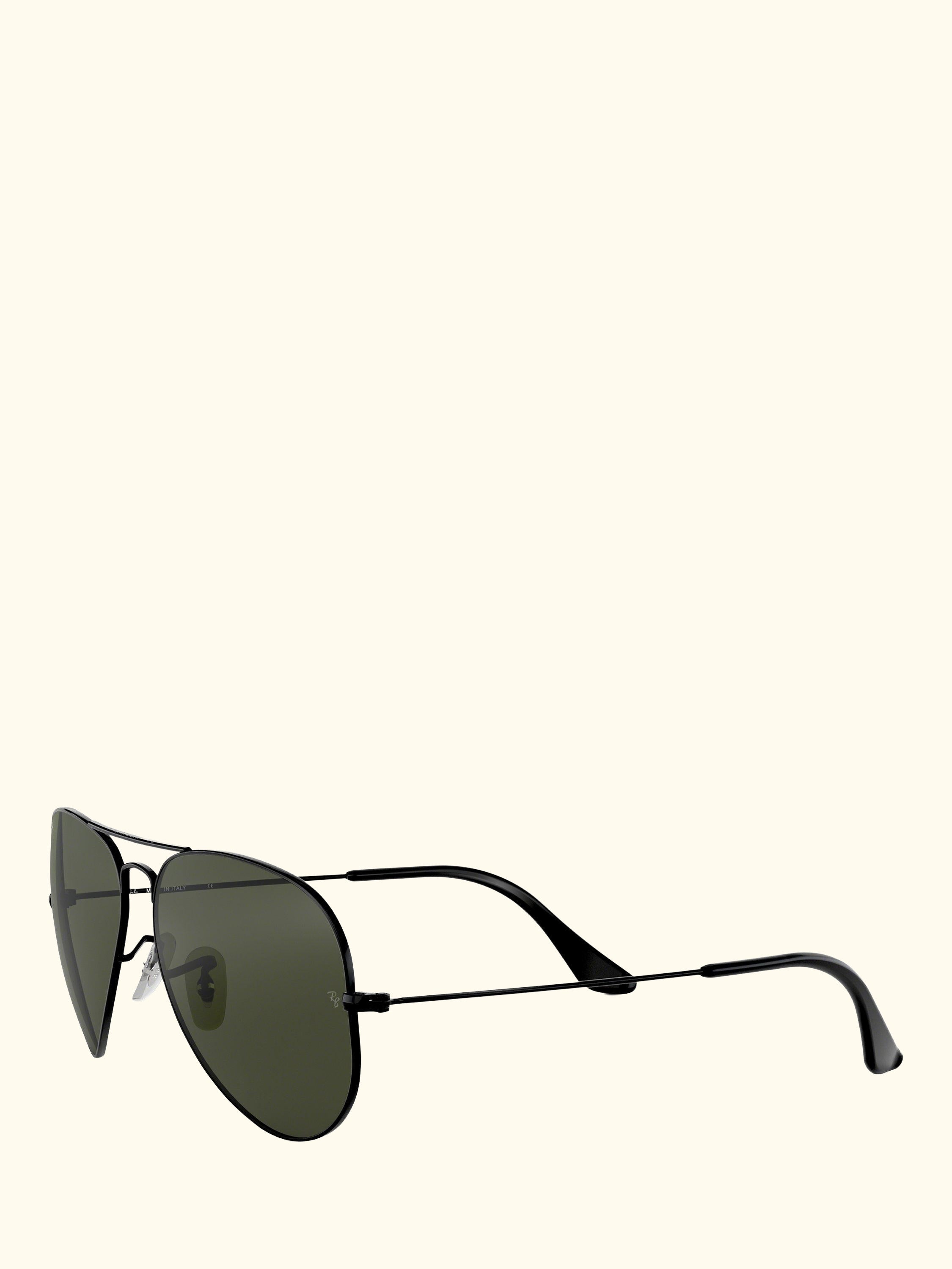 RB3025 Unisex Aviator Sunglasses, Black