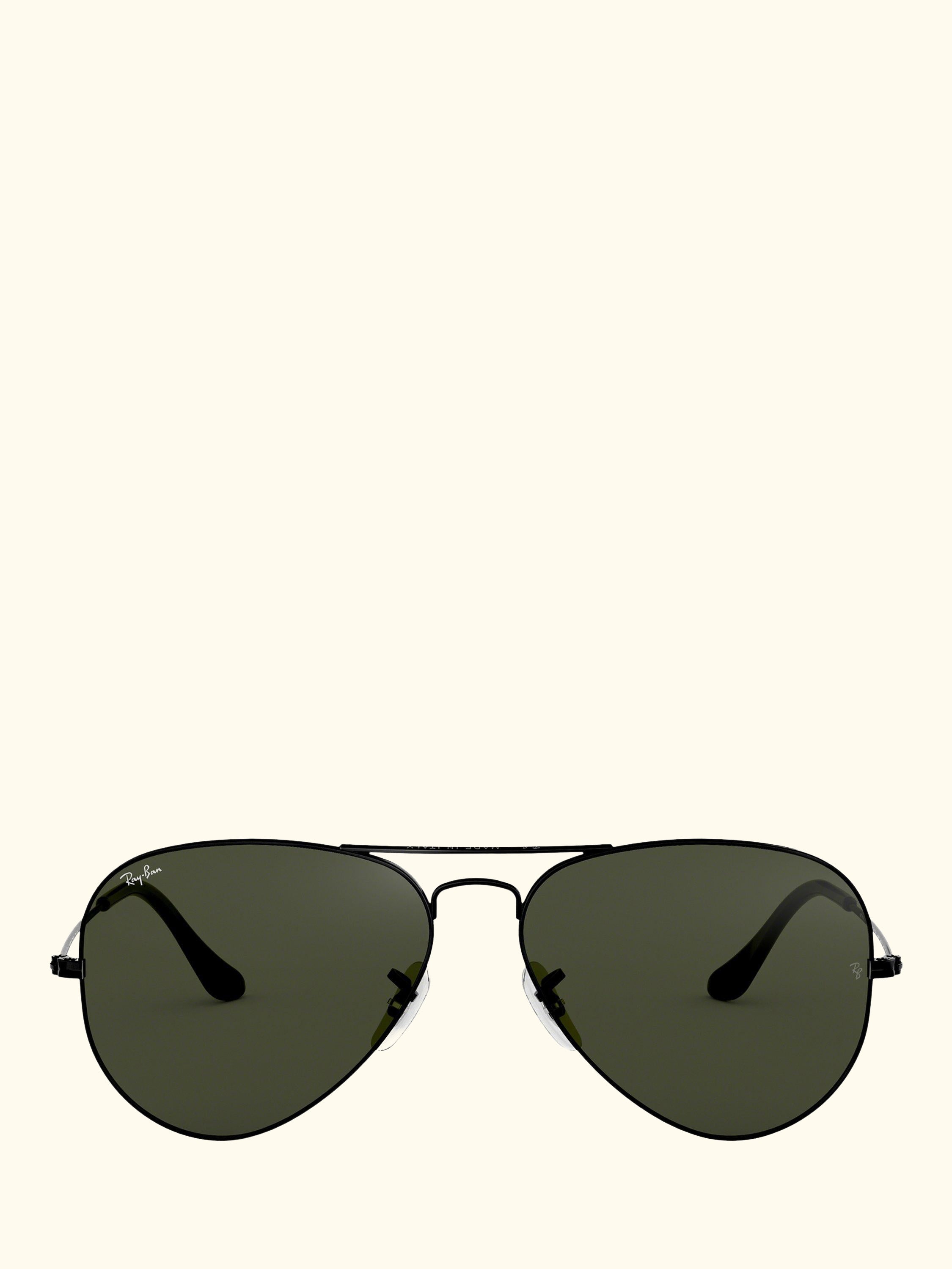 RB3025 Unisex Aviator Sunglasses, Black
