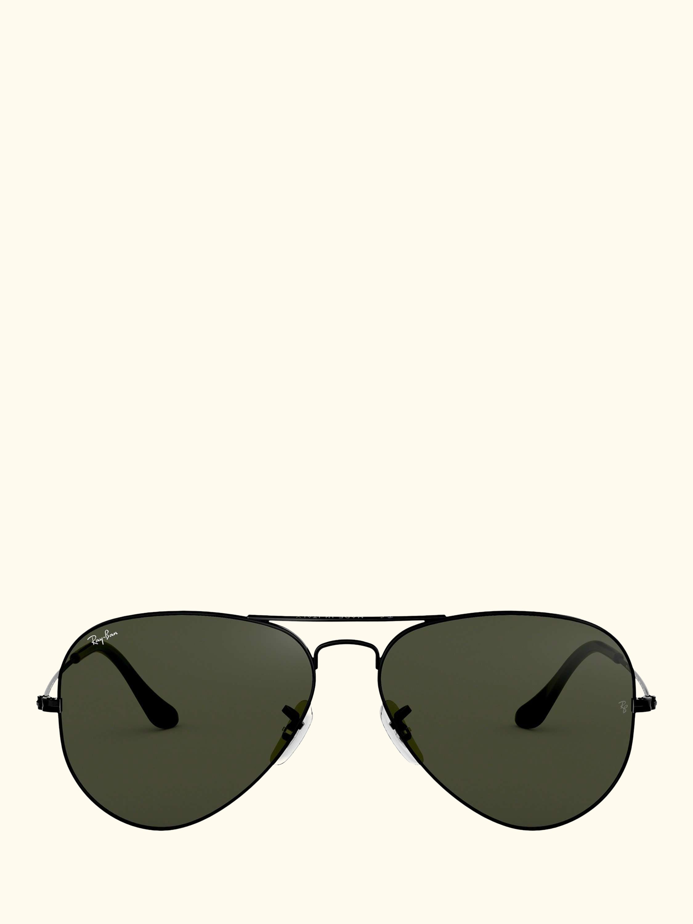 RB3025 Unisex Aviator Sunglasses, Black