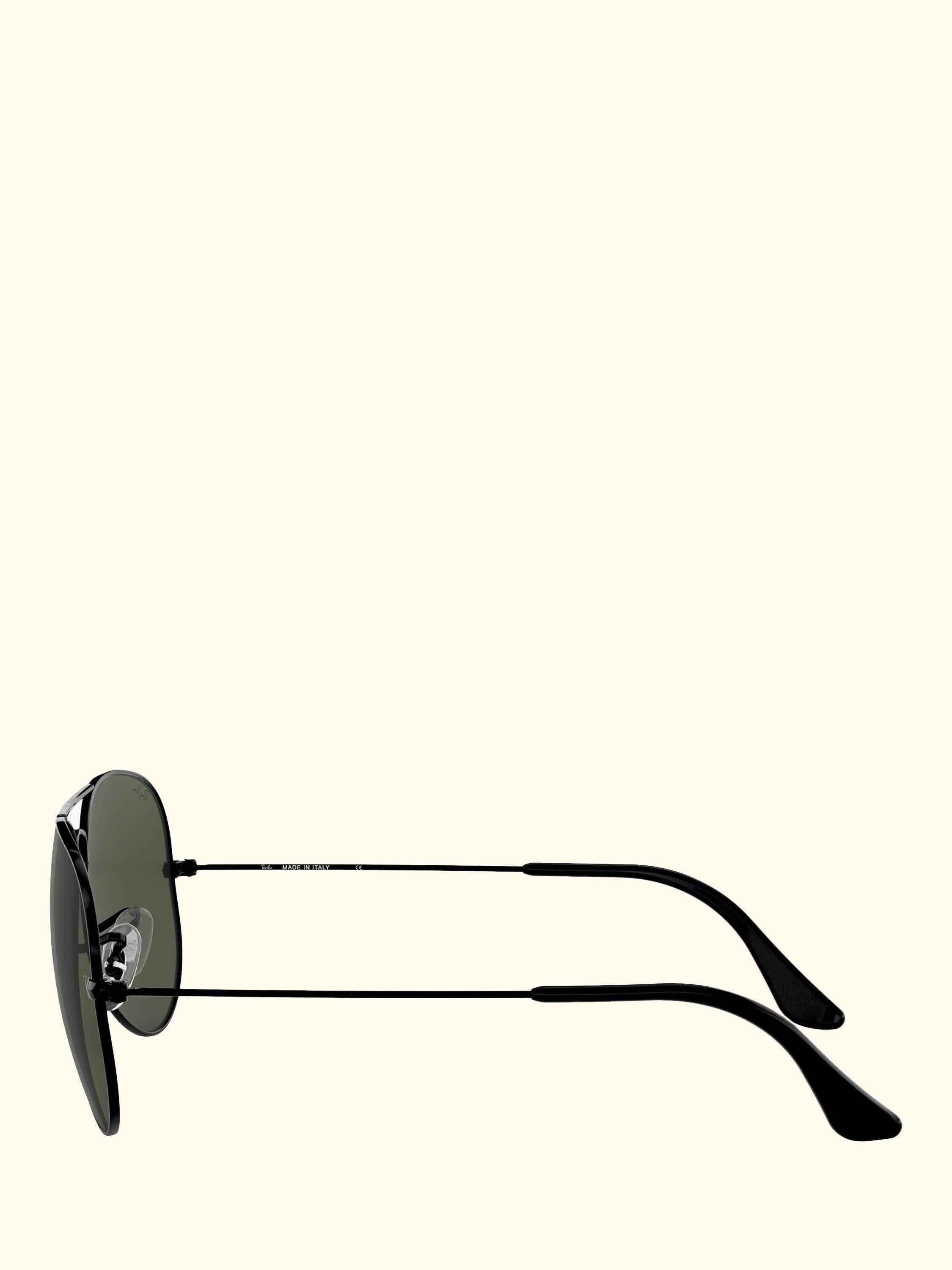 RB3025 Unisex Aviator Sunglasses, Black