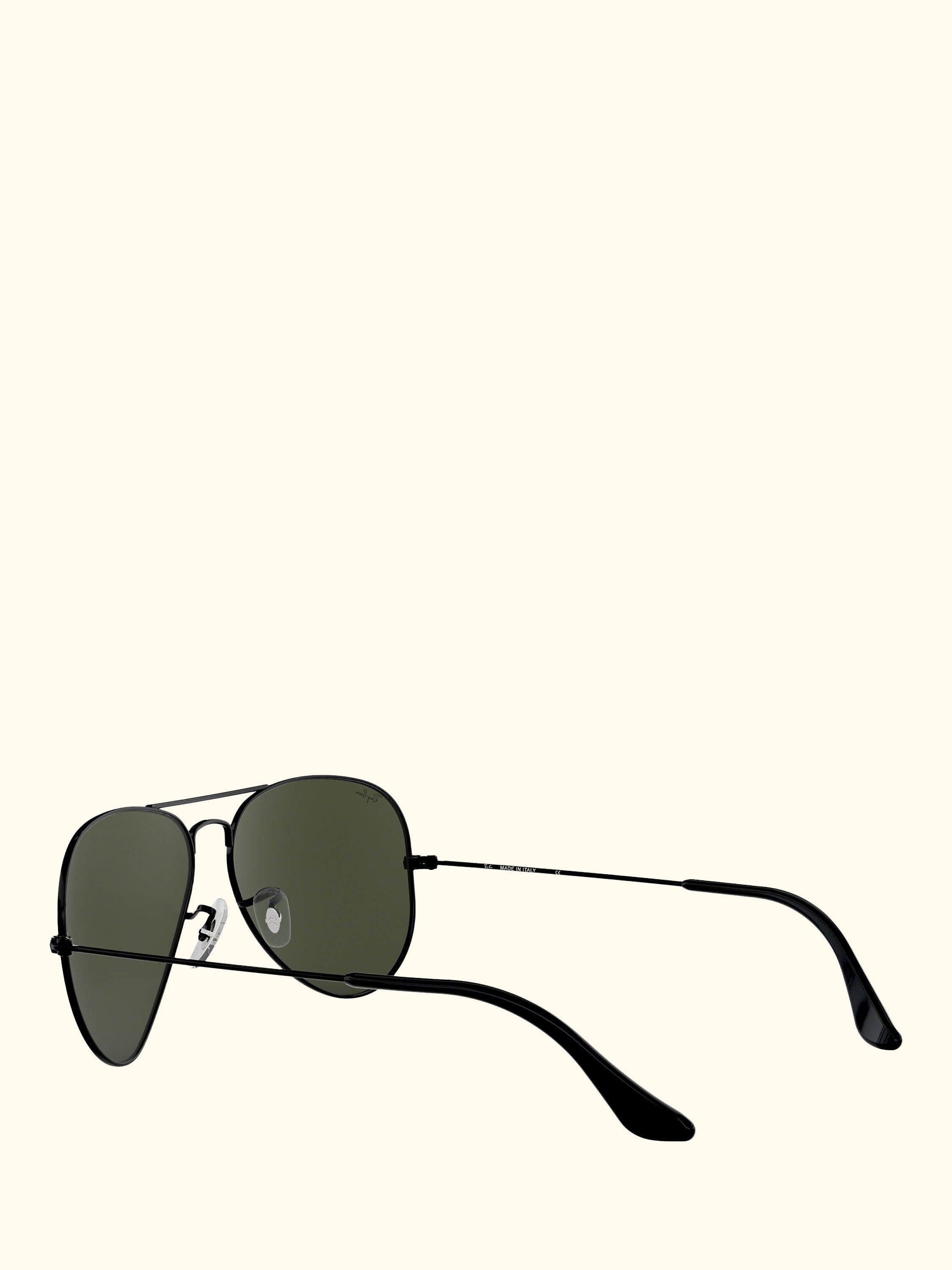 RB3025 Unisex Aviator Sunglasses, Black