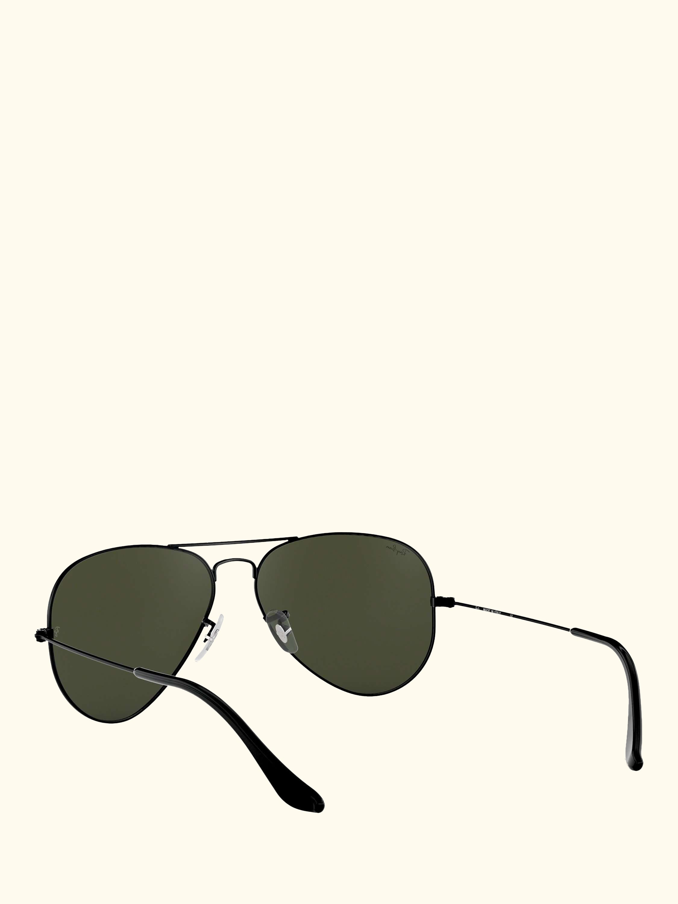 RB3025 Unisex Aviator Sunglasses, Black