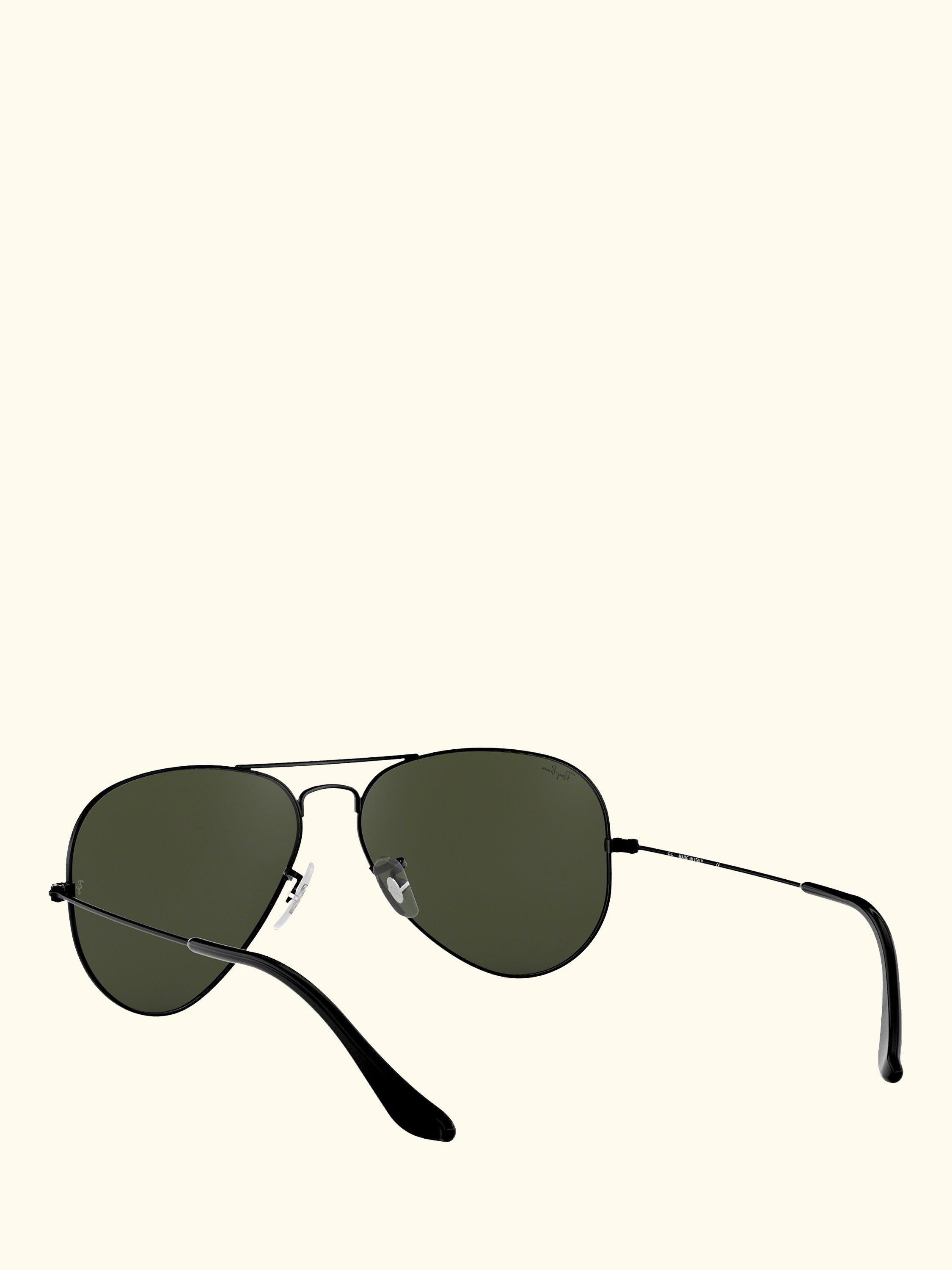 RB3025 Unisex Aviator Sunglasses, Black