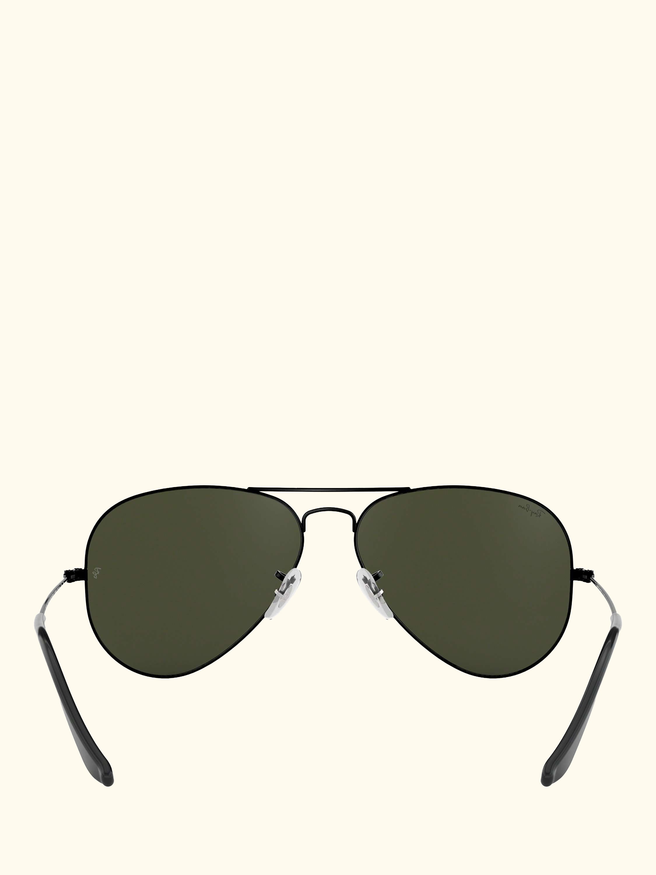 RB3025 Unisex Aviator Sunglasses, Black