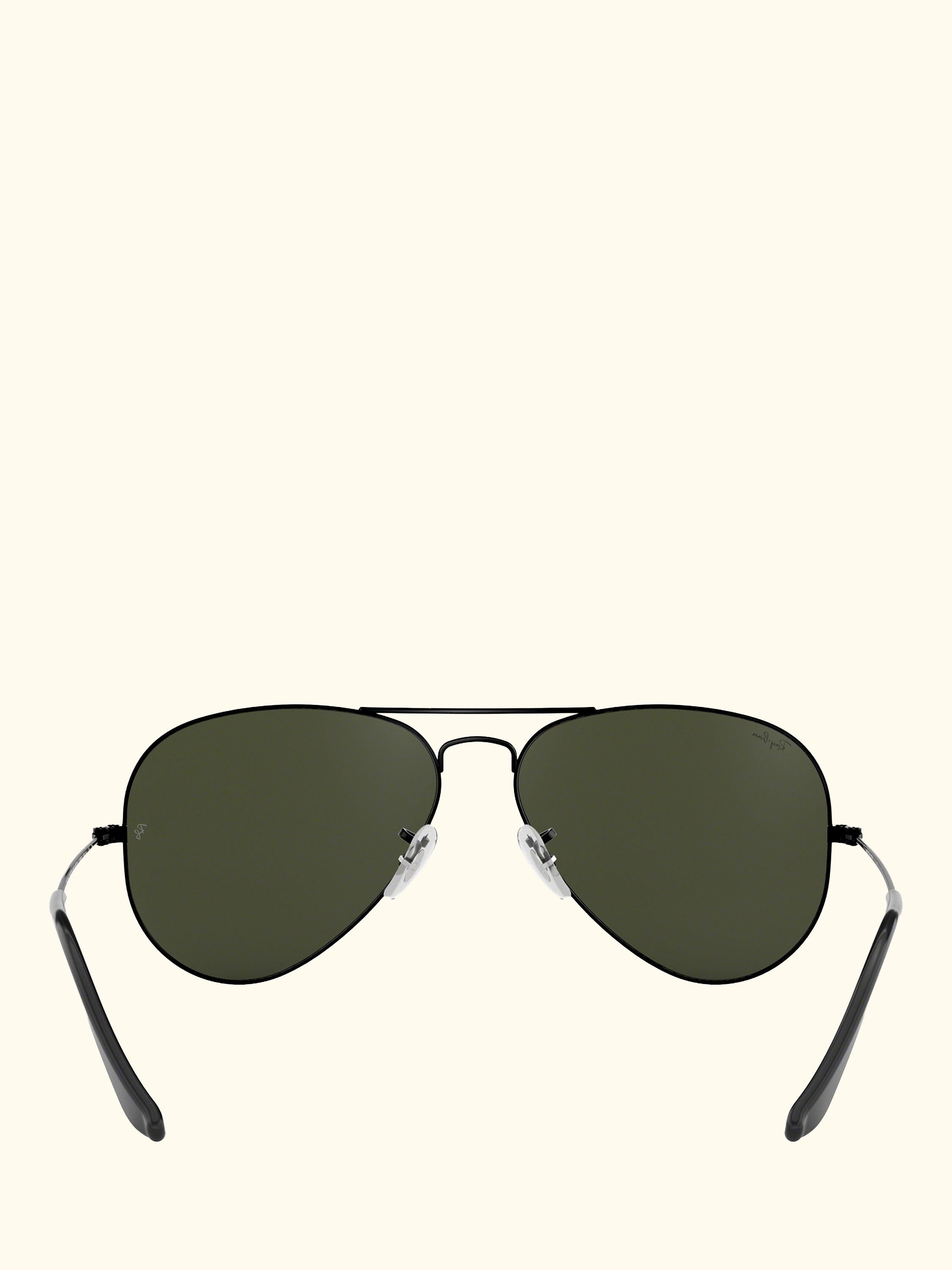 RB3025 Unisex Aviator Sunglasses, Black
