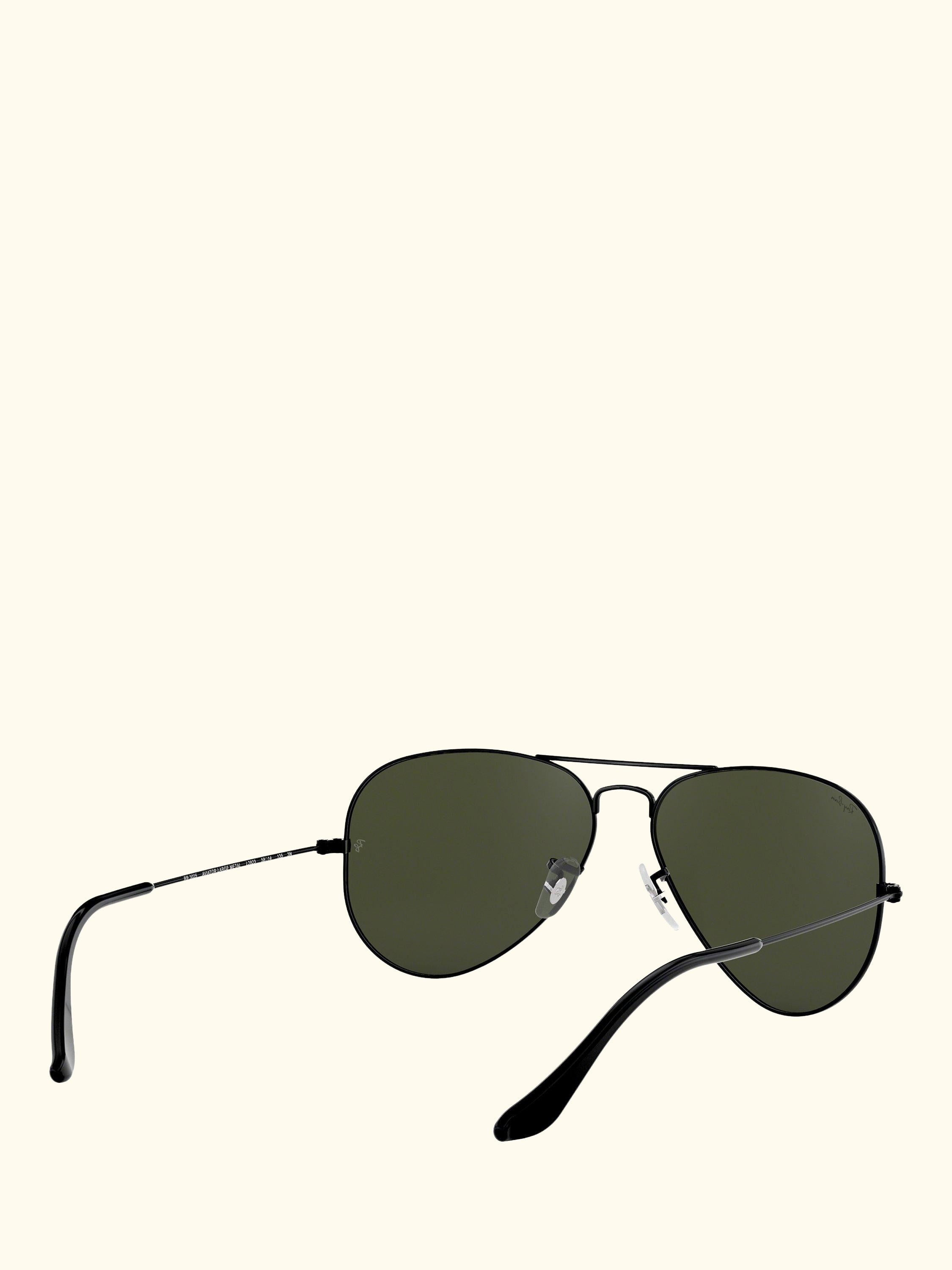 RB3025 Unisex Aviator Sunglasses, Black