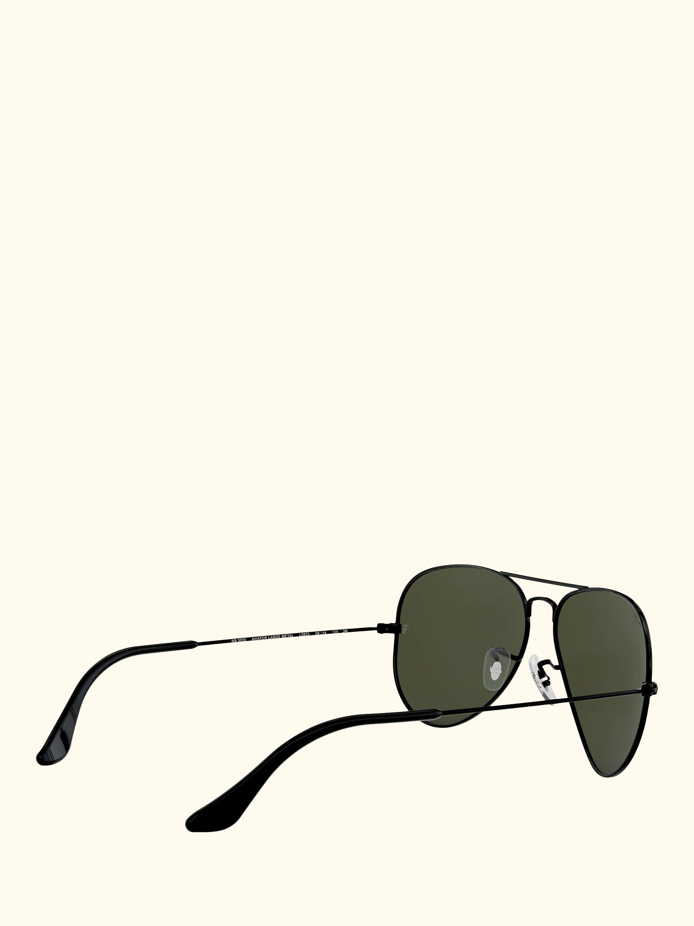 RB3025 Unisex Aviator Sunglasses, Black