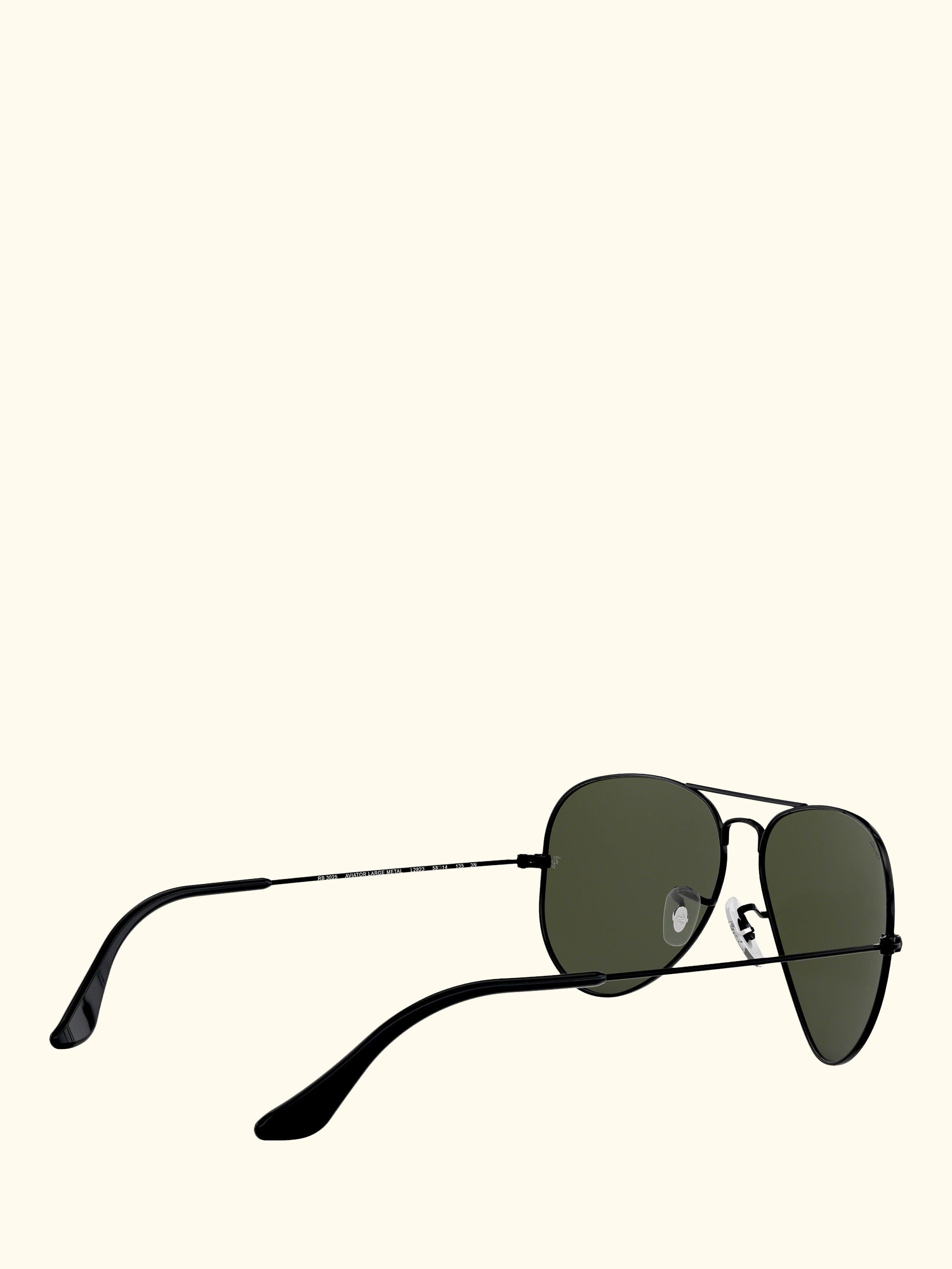 RB3025 Unisex Aviator Sunglasses, Black