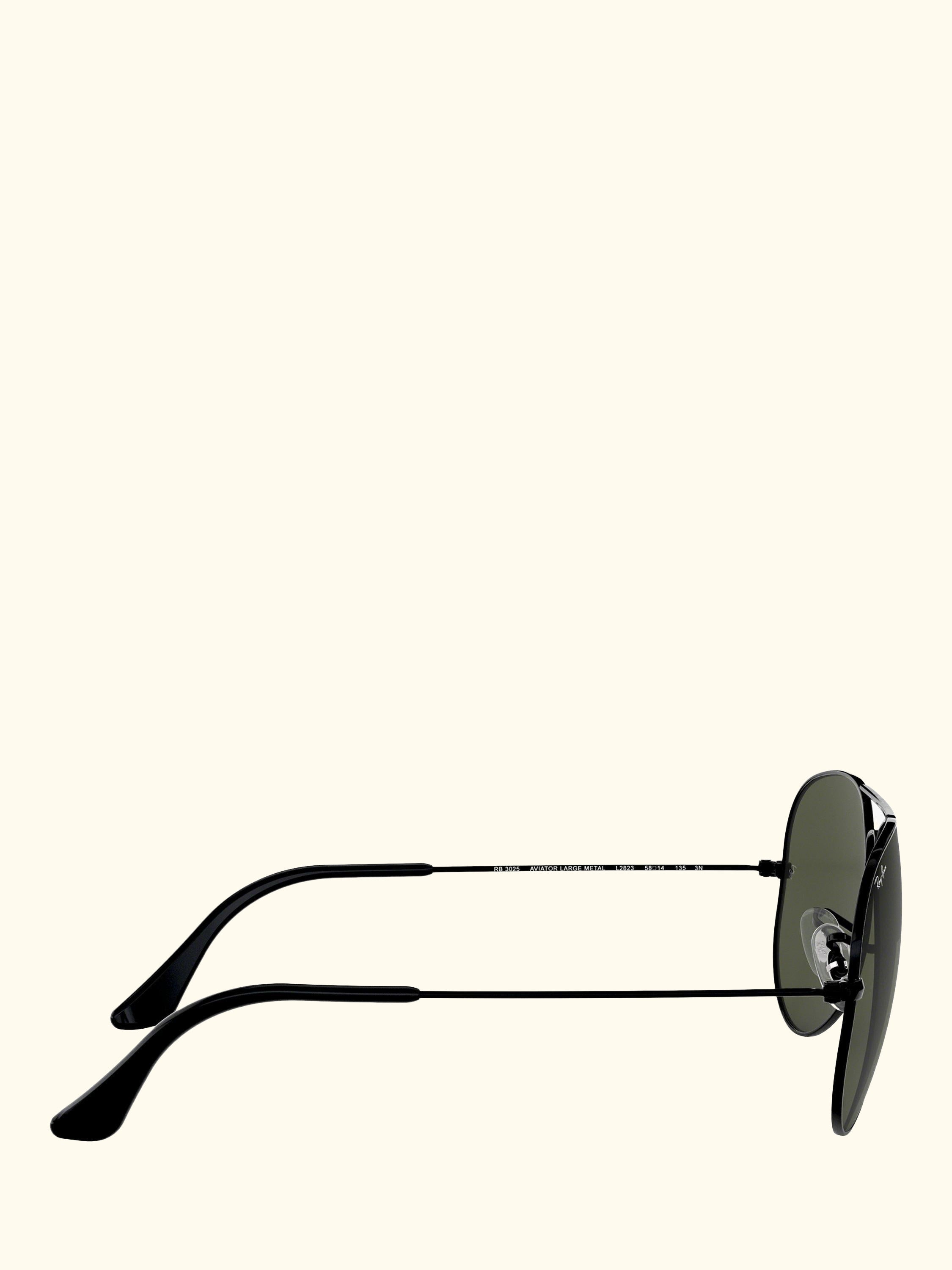 RB3025 Unisex Aviator Sunglasses, Black