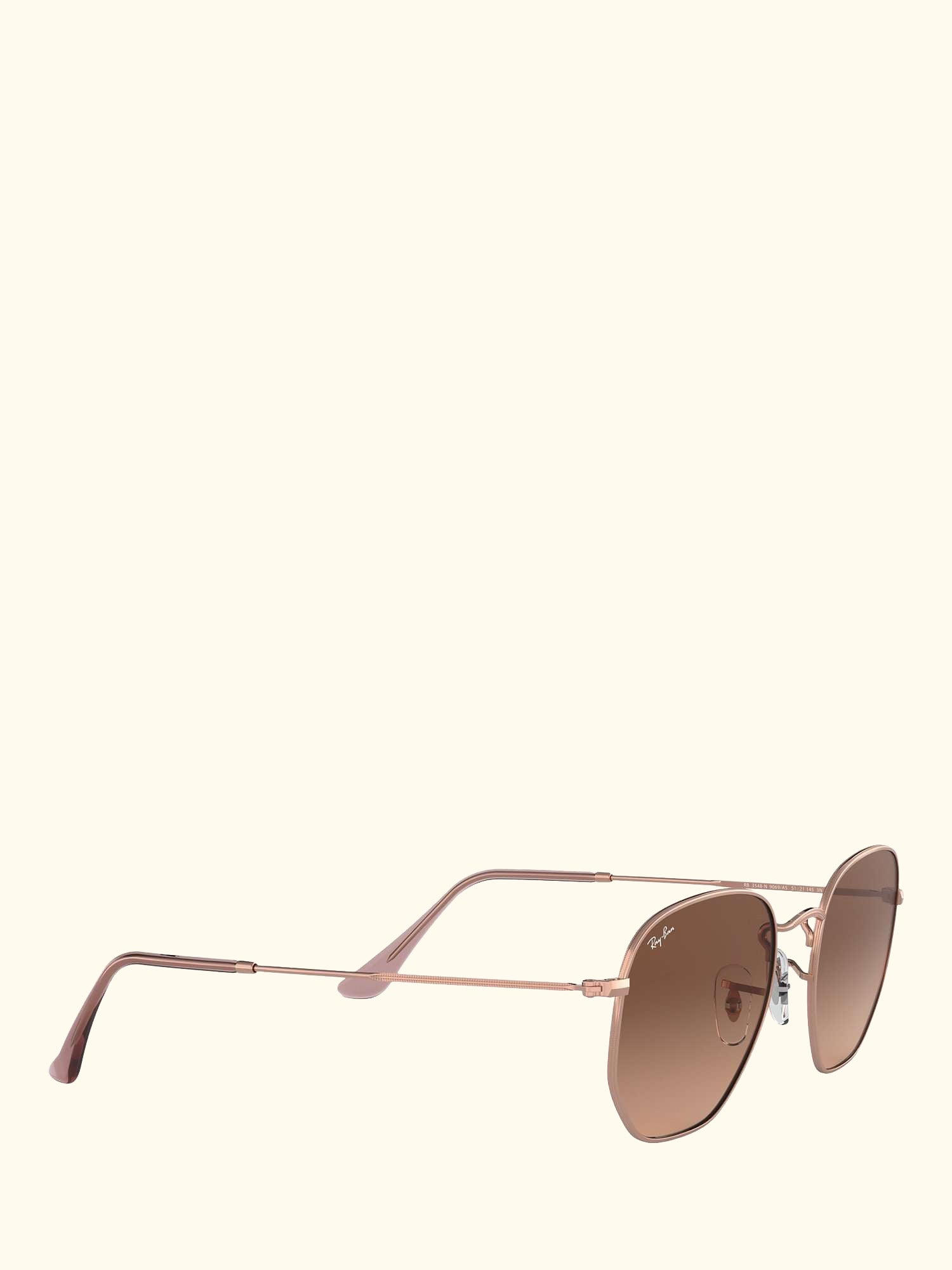 RB3548N Unisex Hexagonal Sunglasses, Copper/Brown Gradient
