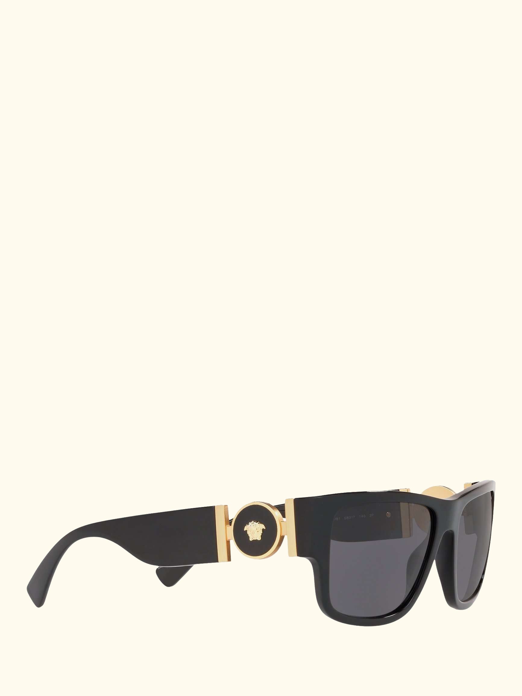 VE4369 Women's Polarised Square Sunglasses, Black/Grey