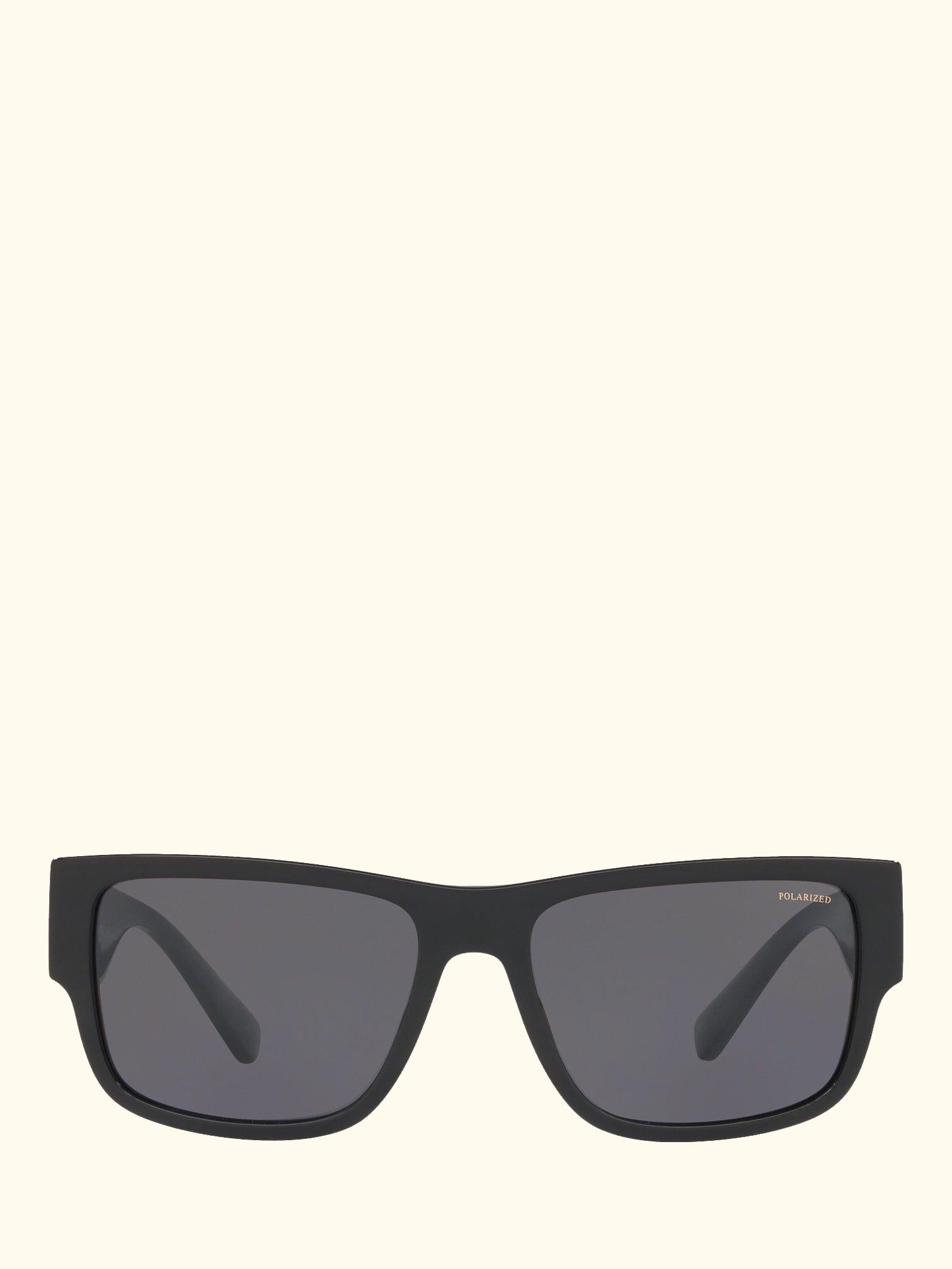 VE4369 Women's Polarised Square Sunglasses, Black/Grey