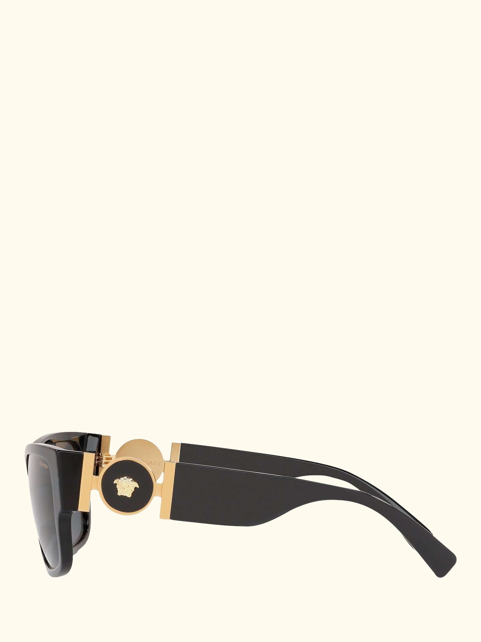 VE4369 Women's Polarised Square Sunglasses, Black/Grey