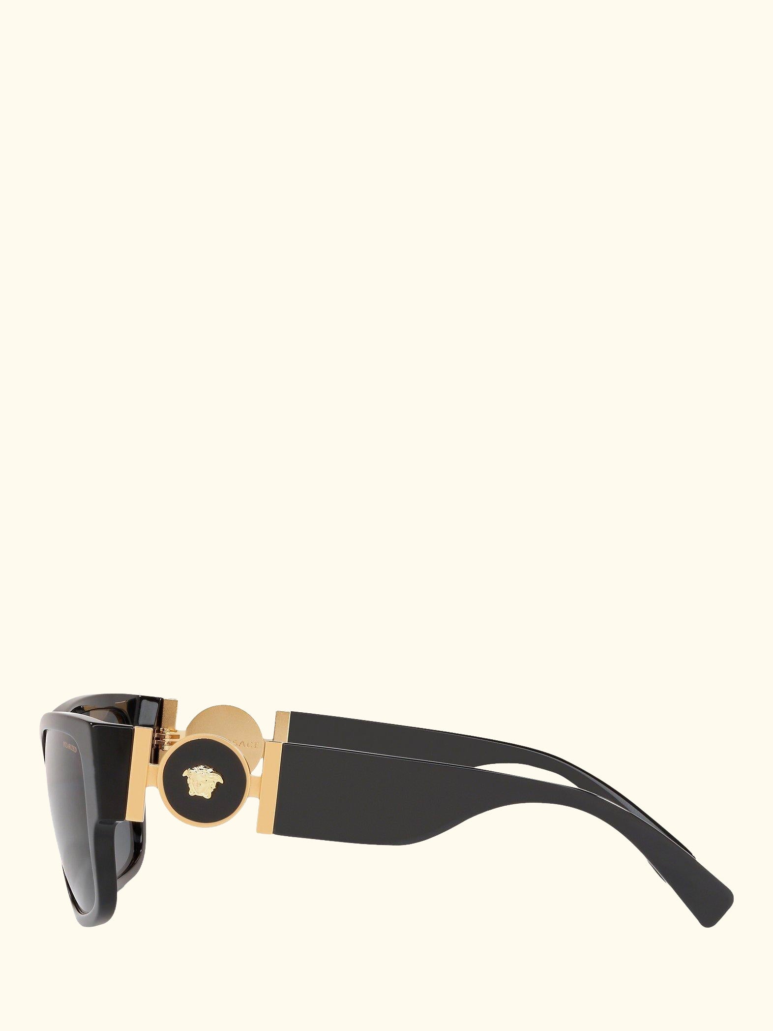 VE4369 Women's Polarised Square Sunglasses, Black/Grey