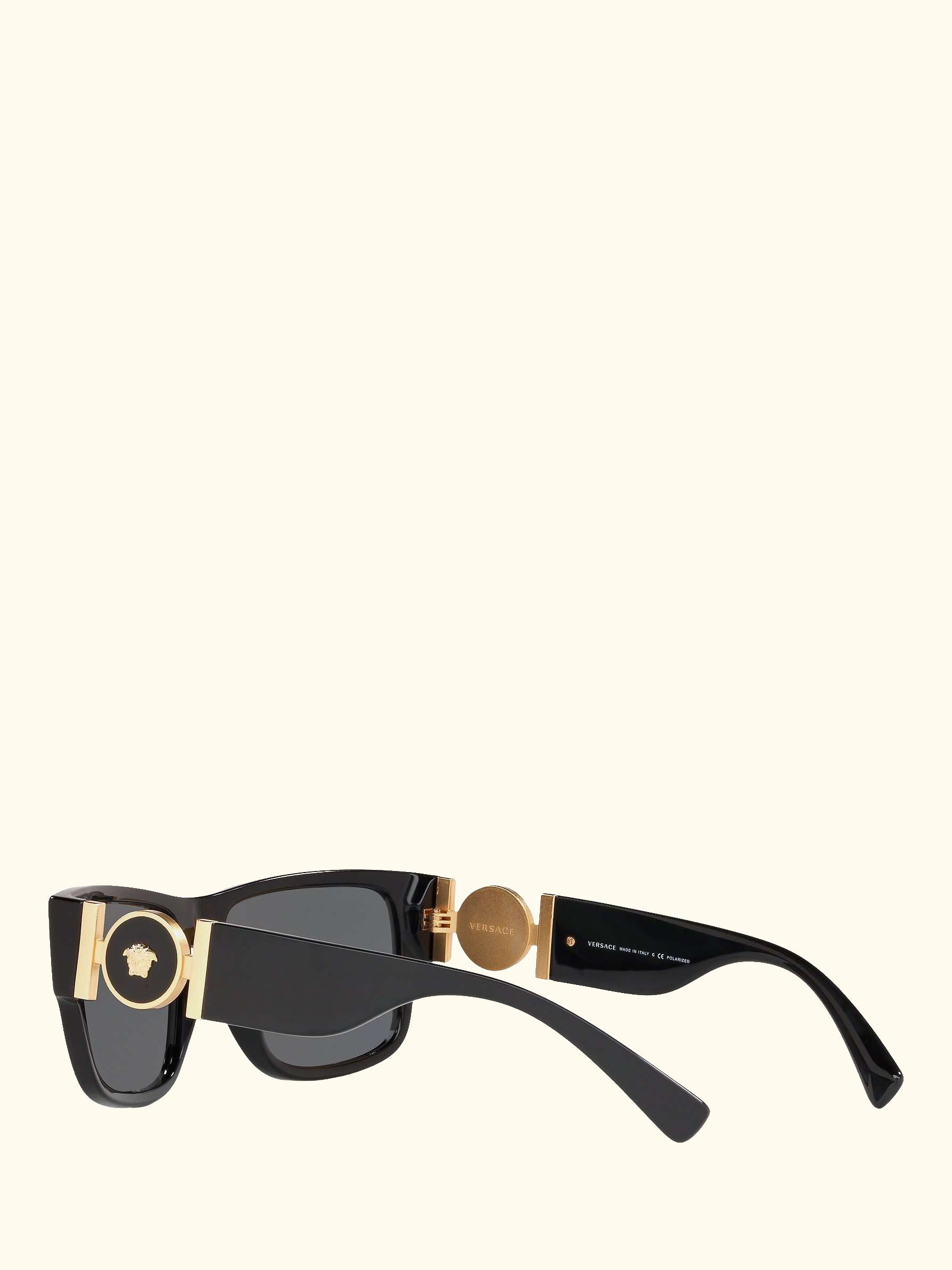 VE4369 Women's Polarised Square Sunglasses, Black/Grey