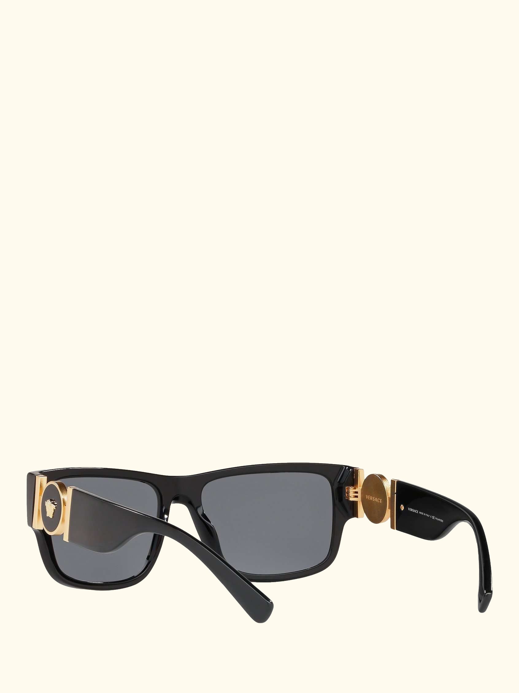 VE4369 Women's Polarised Square Sunglasses, Black/Grey