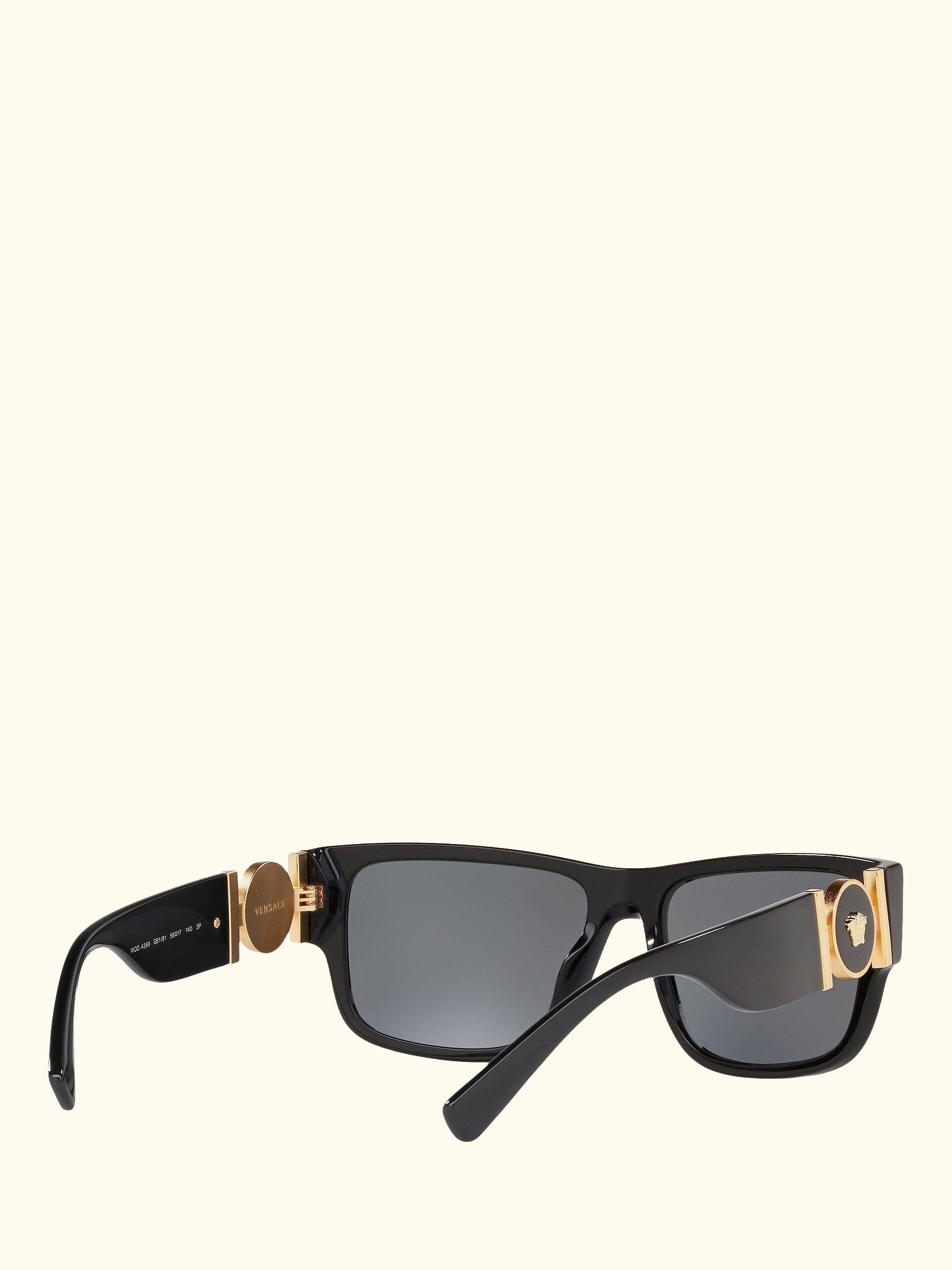 VE4369 Women's Polarised Square Sunglasses, Black/Grey