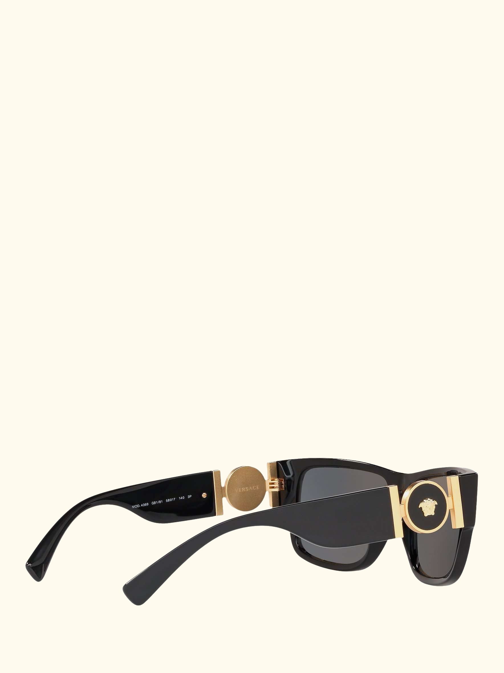 VE4369 Women's Polarised Square Sunglasses, Black/Grey
