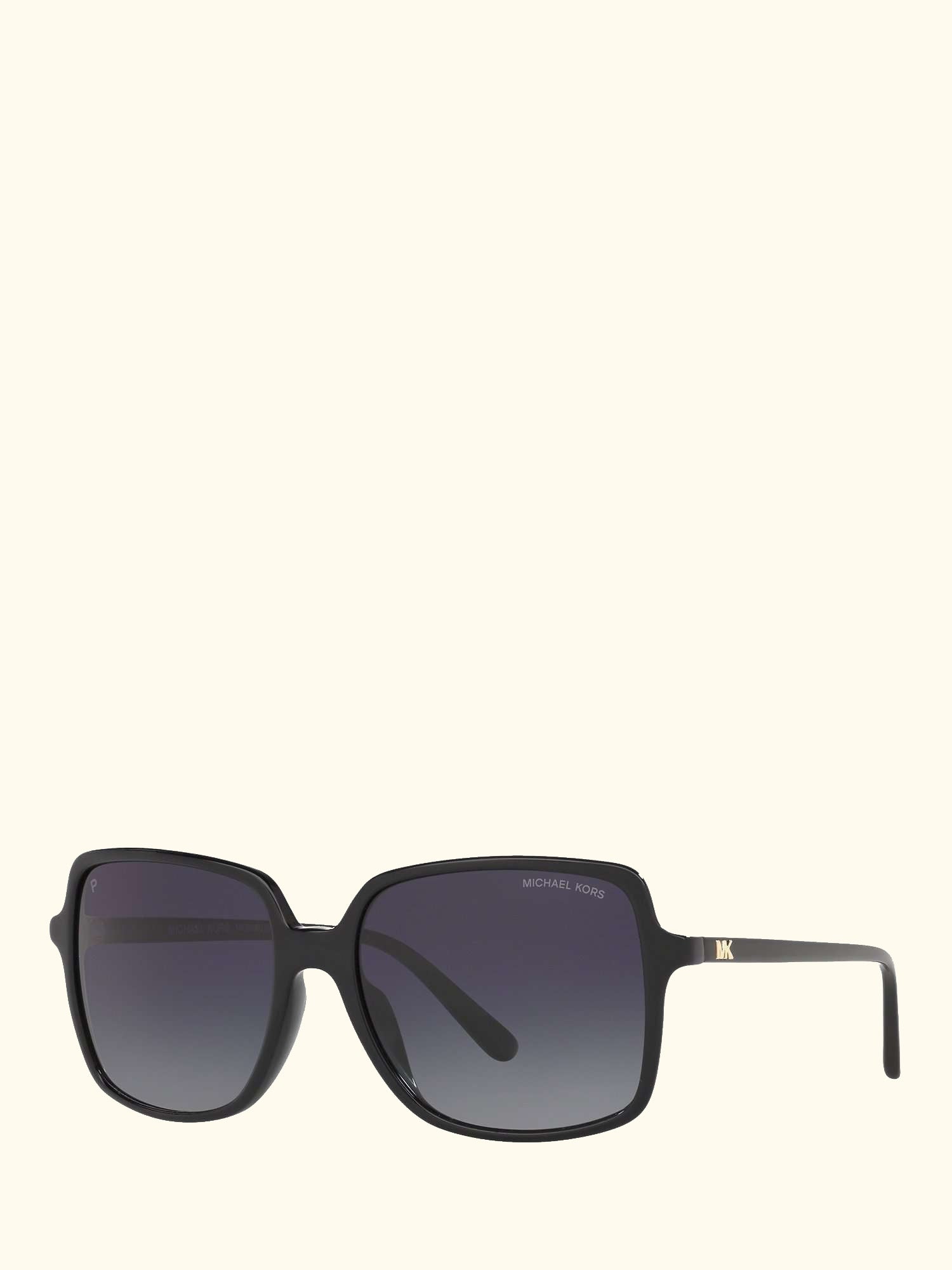MK2098U Women's Isle of Palms Polarised Square Sunglasses, Black/Grey Gradient