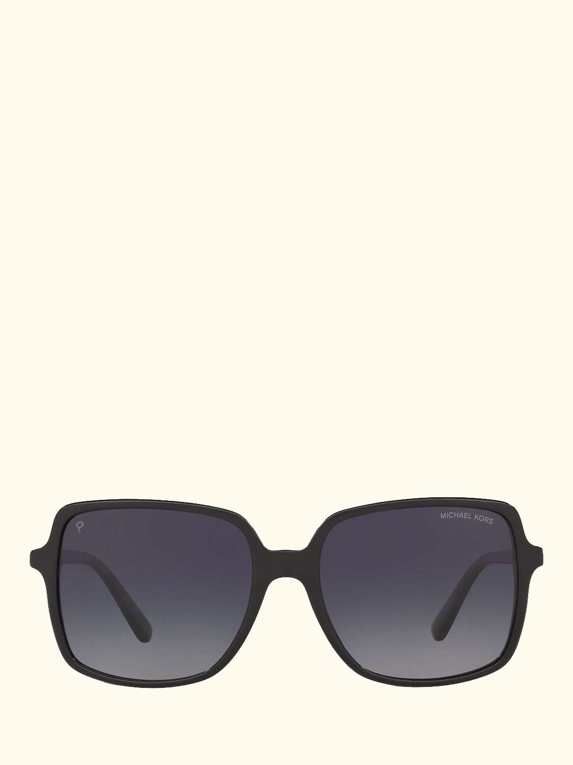 MK2098U Women's Isle of Palms Polarised Square Sunglasses, Black/Grey Gradient
