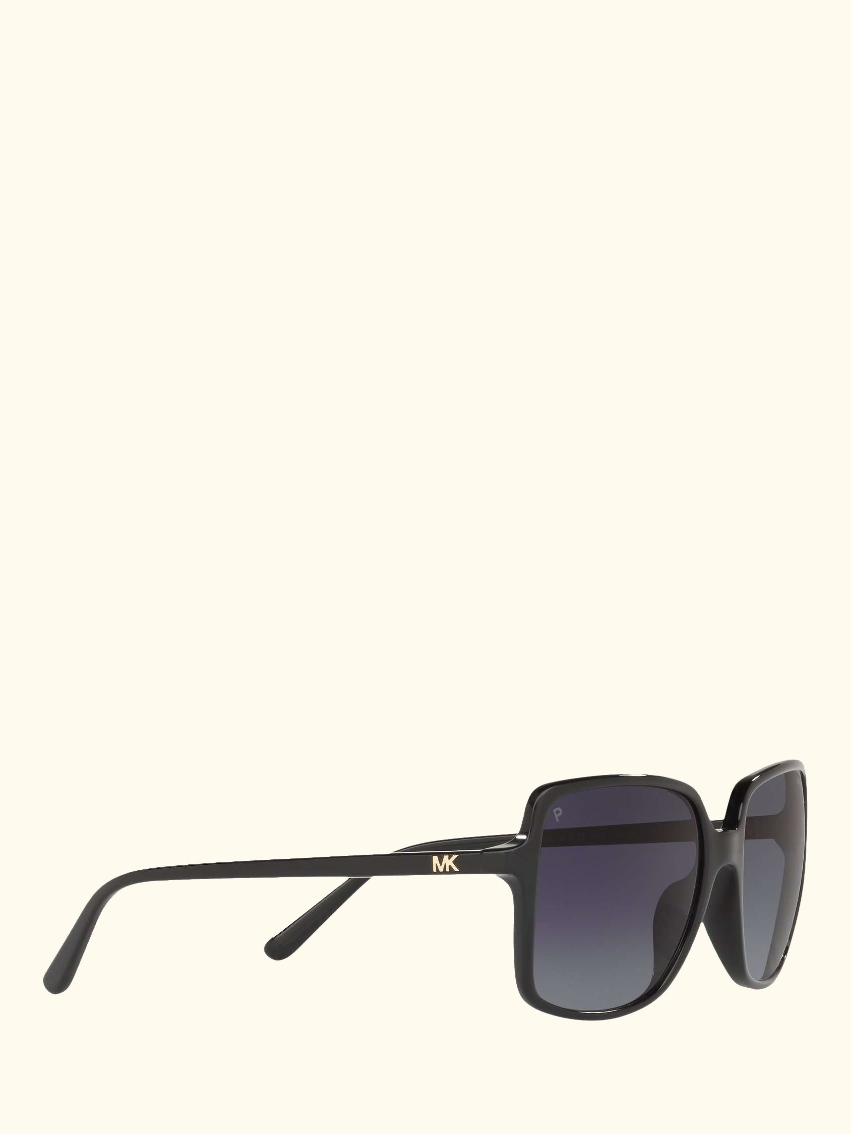 MK2098U Women's Isle of Palms Polarised Square Sunglasses, Black/Grey Gradient