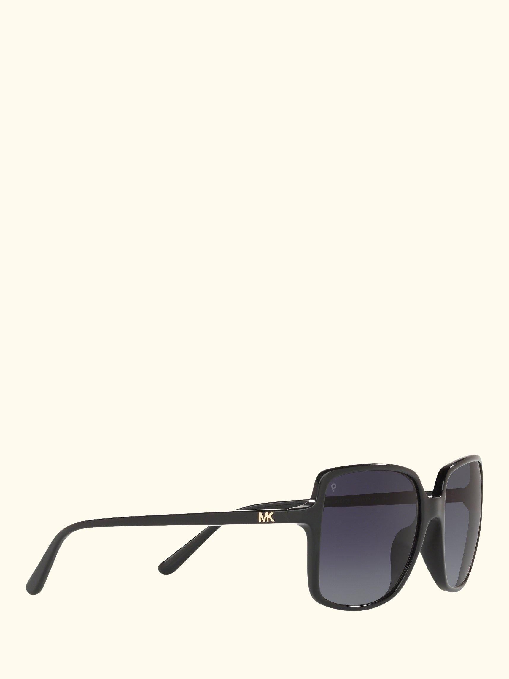MK2098U Women's Isle of Palms Polarised Square Sunglasses, Black/Grey Gradient