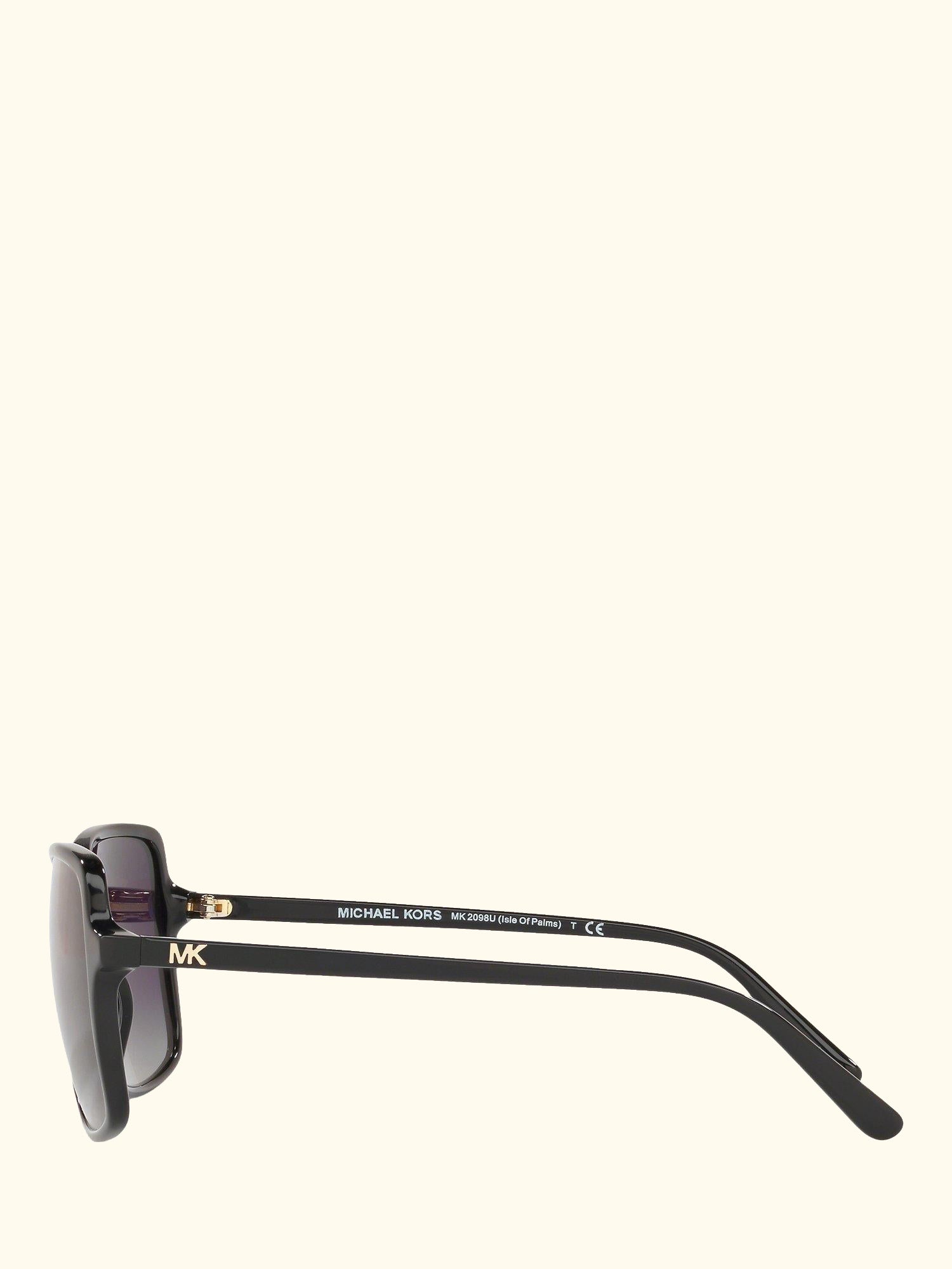 MK2098U Women's Isle of Palms Polarised Square Sunglasses, Black/Grey Gradient