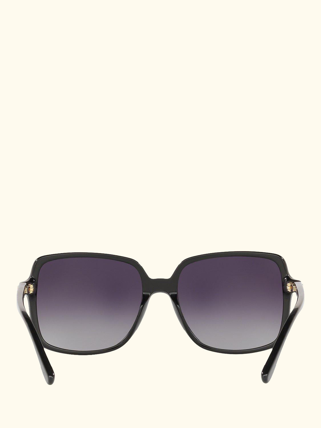 MK2098U Women's Isle of Palms Polarised Square Sunglasses, Black/Grey Gradient