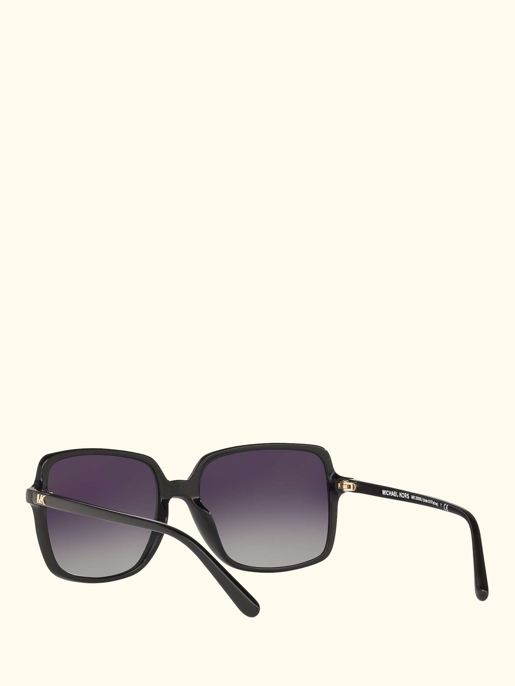 MK2098U Women's Isle of Palms Polarised Square Sunglasses, Black/Grey Gradient
