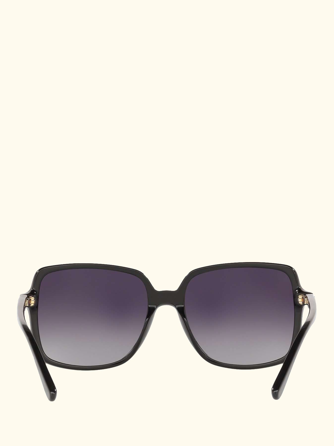 MK2098U Women's Isle of Palms Polarised Square Sunglasses, Black/Grey Gradient